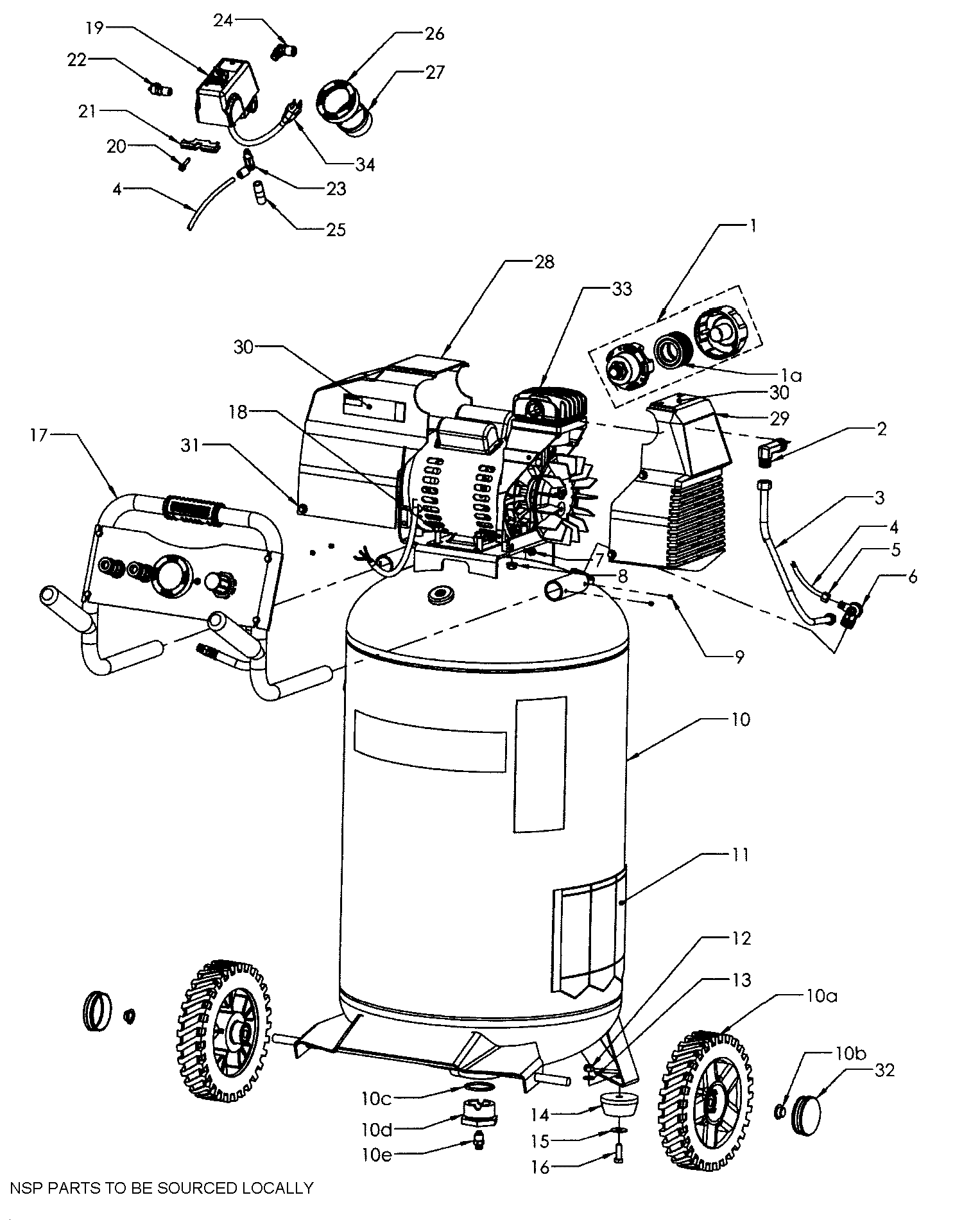 Craftsman 92116472 tank assy diagram