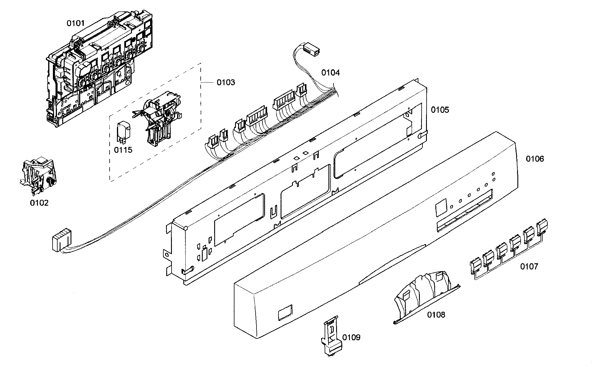 Bosch SHE45M02UC/46 control panel diagram