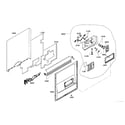 Bosch SHE45C05UC/40 door assy diagram