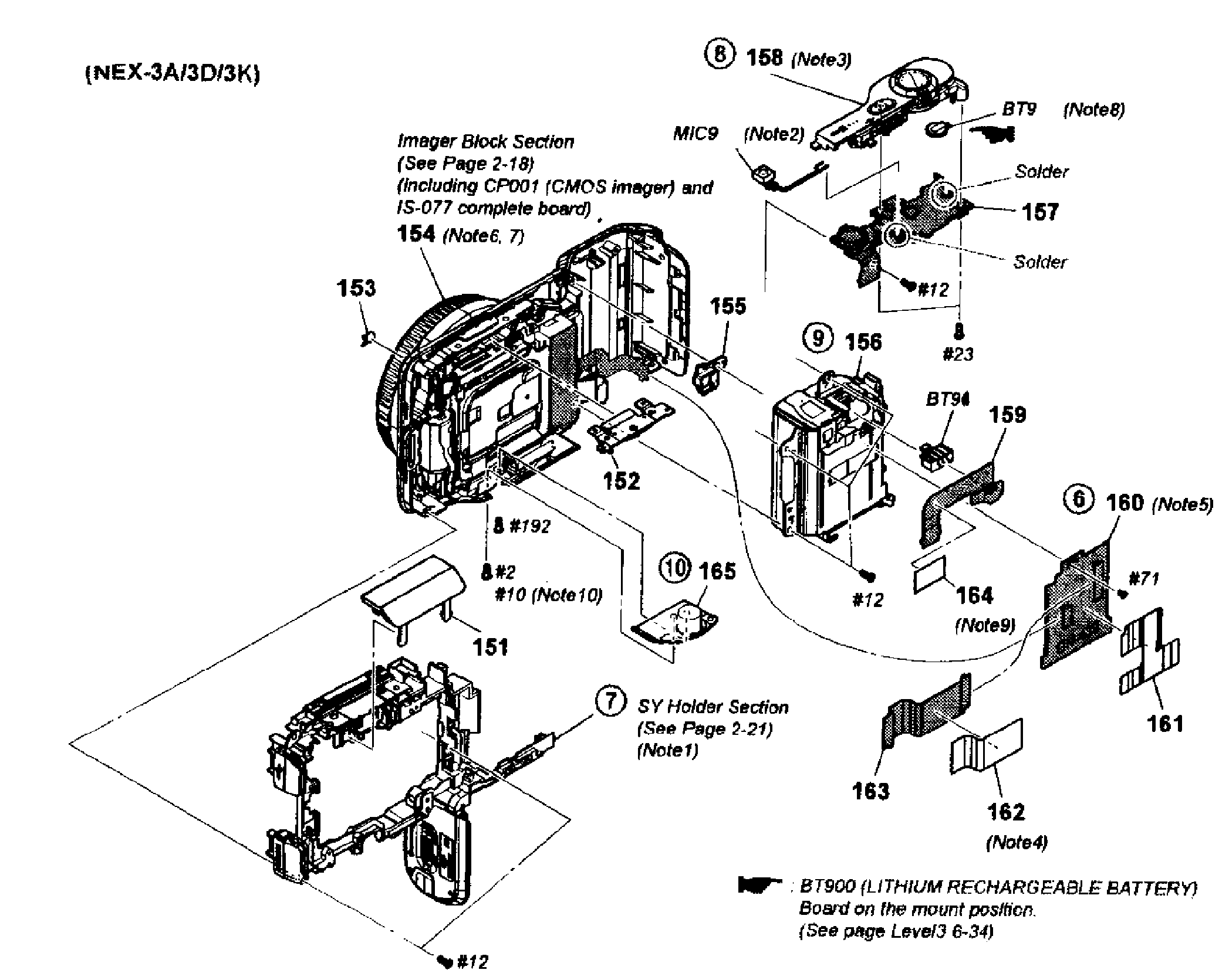 Sony NEX-3K bt/bl section diagram