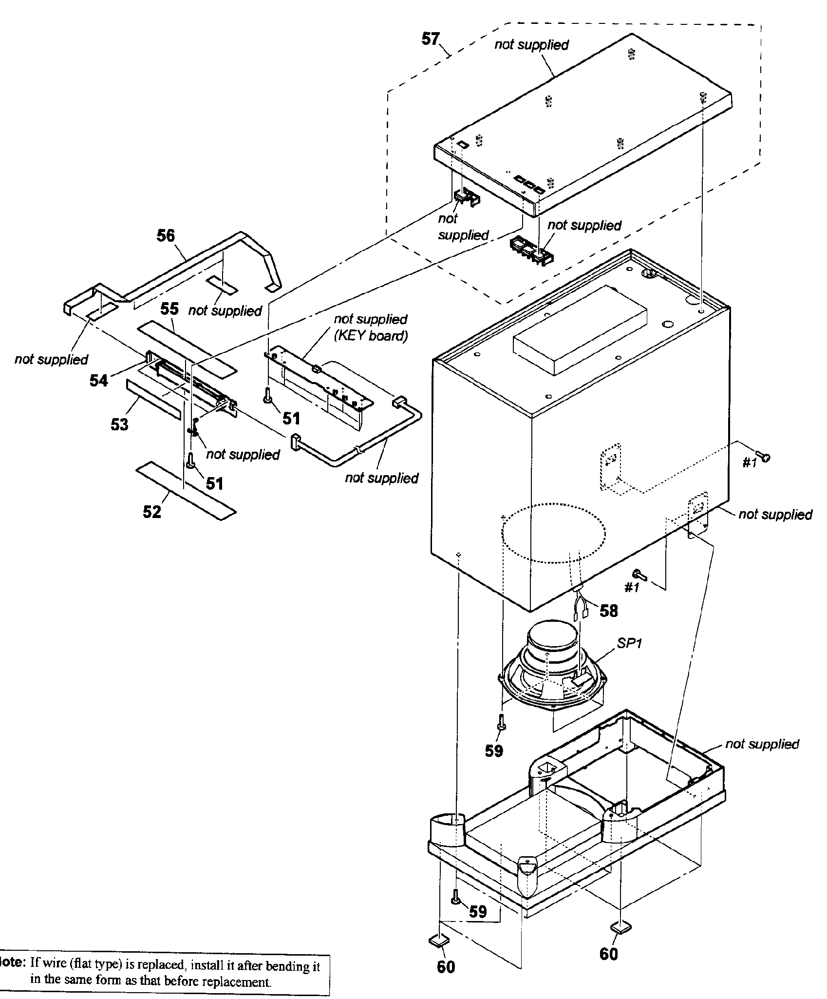 Sony SA-WCT350 cabinet diagram