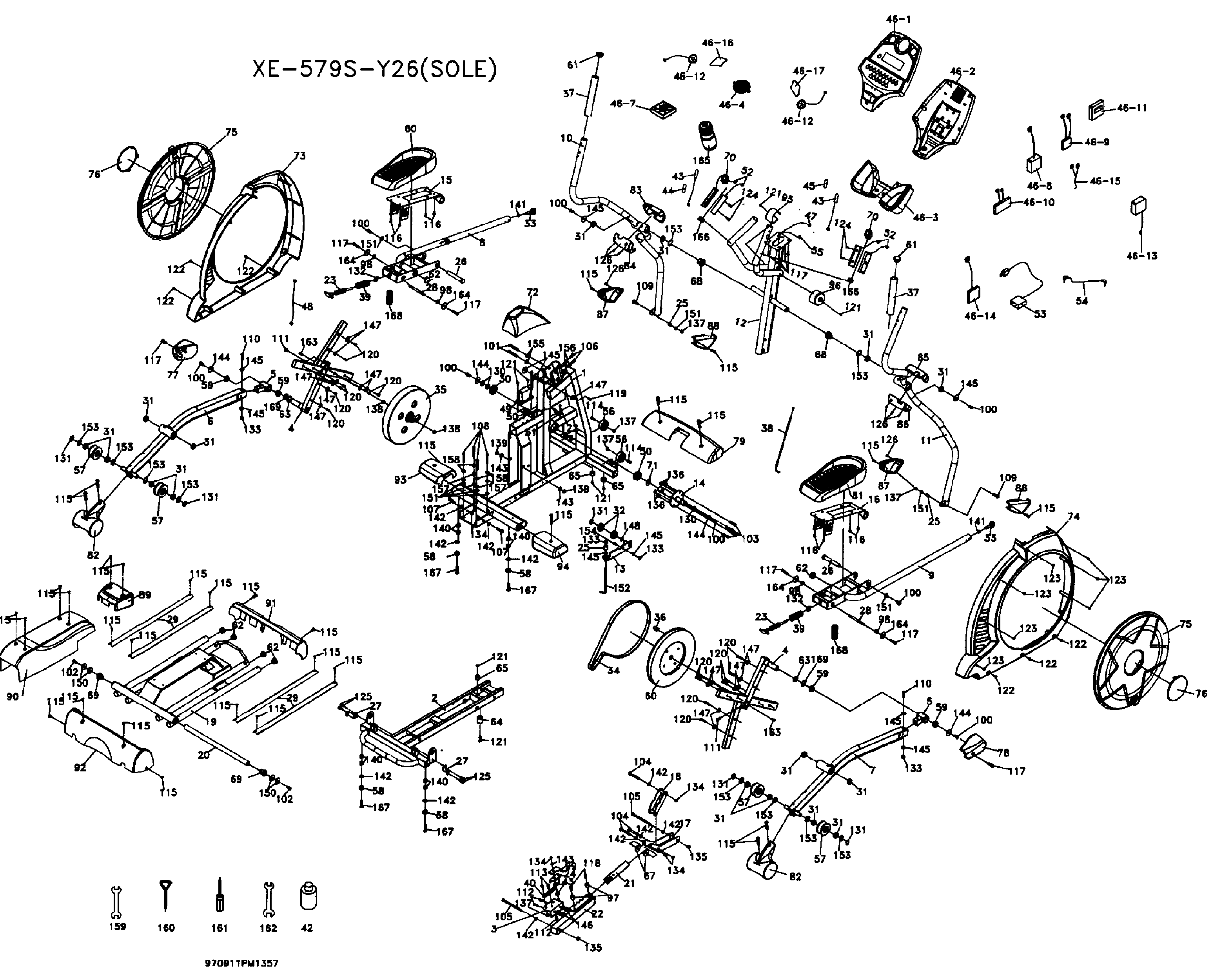 Sole E25-2010 elliptical diagram