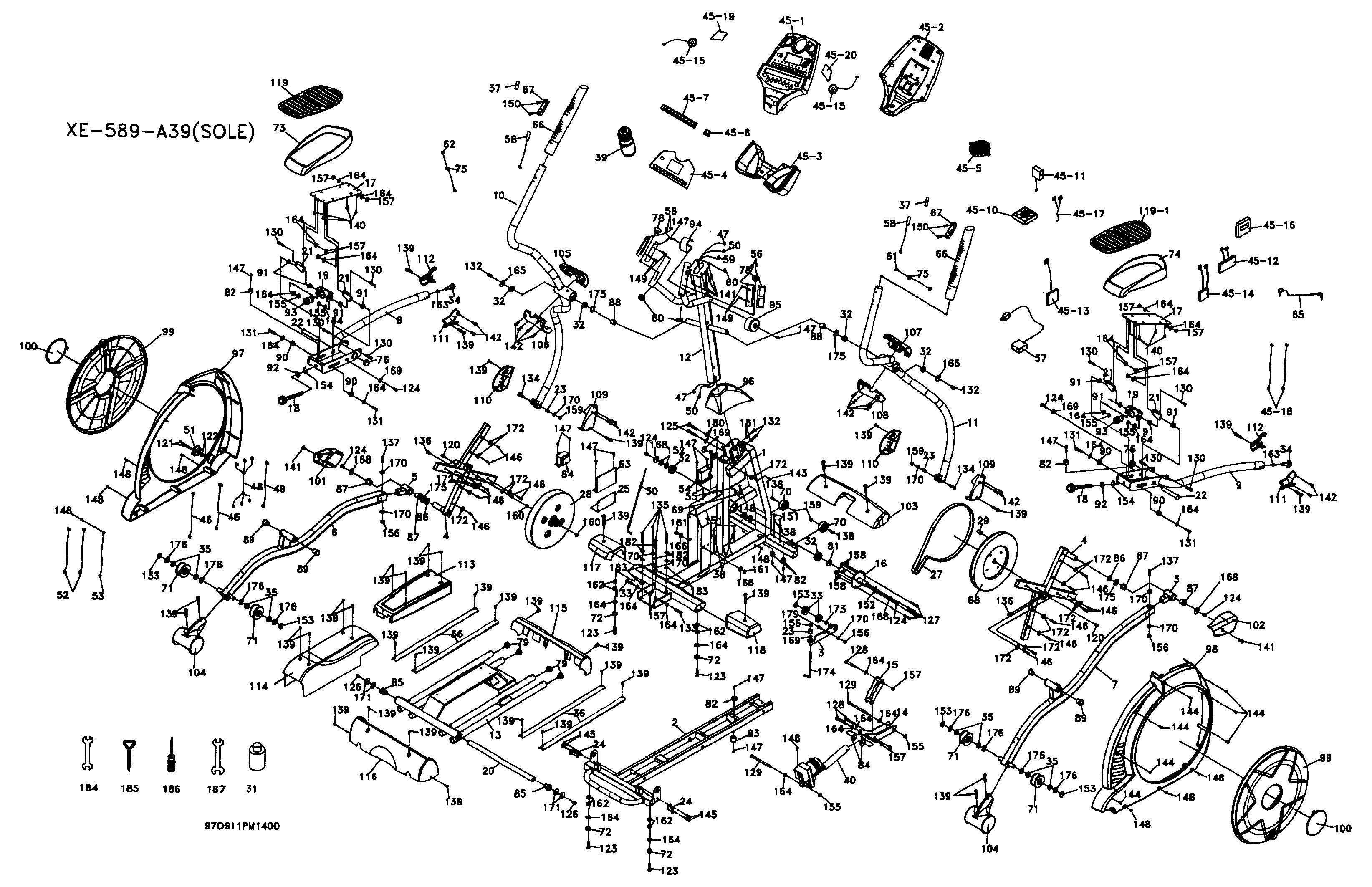 Sole E95-2010 elliptical diagram