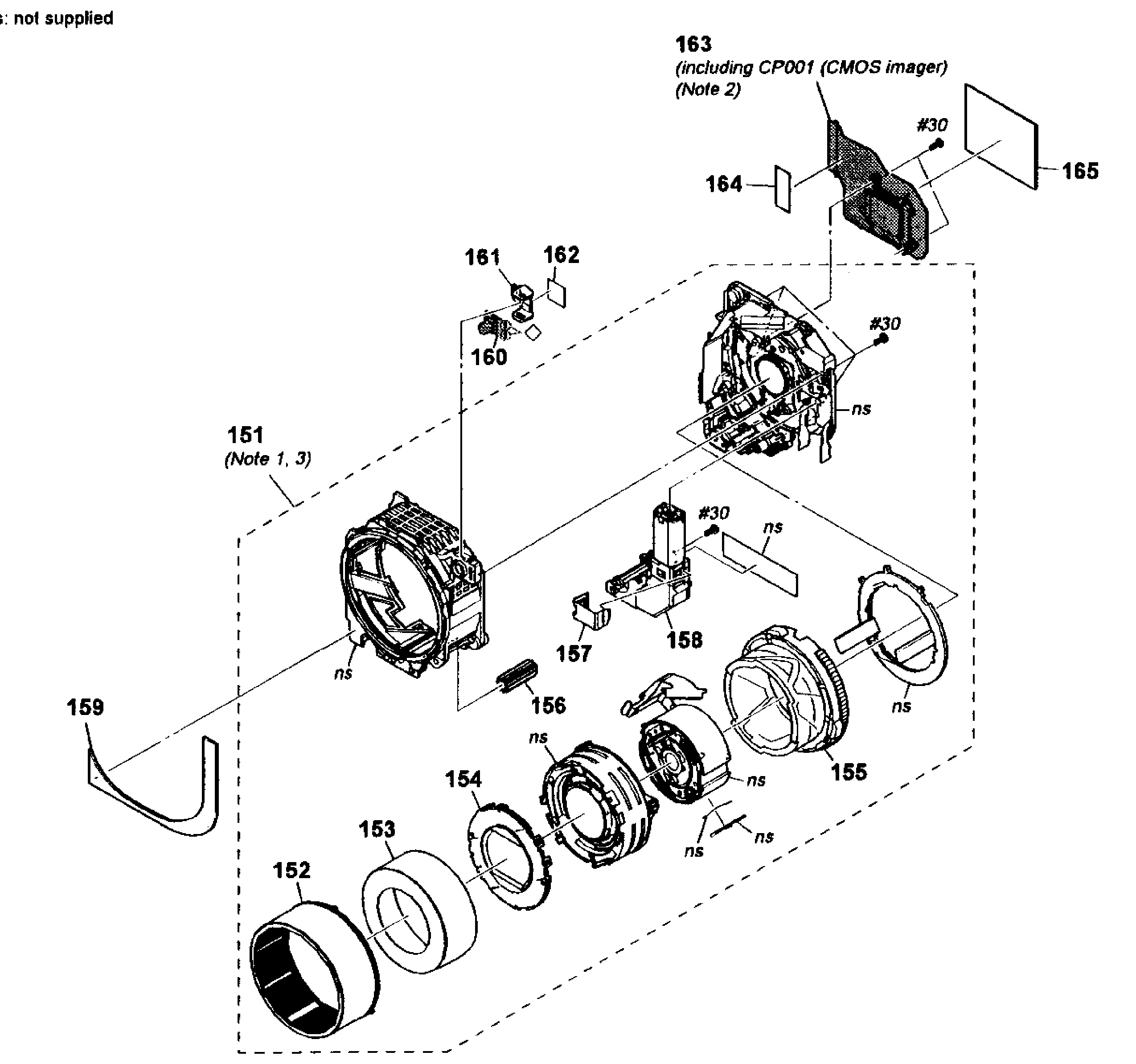 Sony DSC-WX5 lens assy diagram