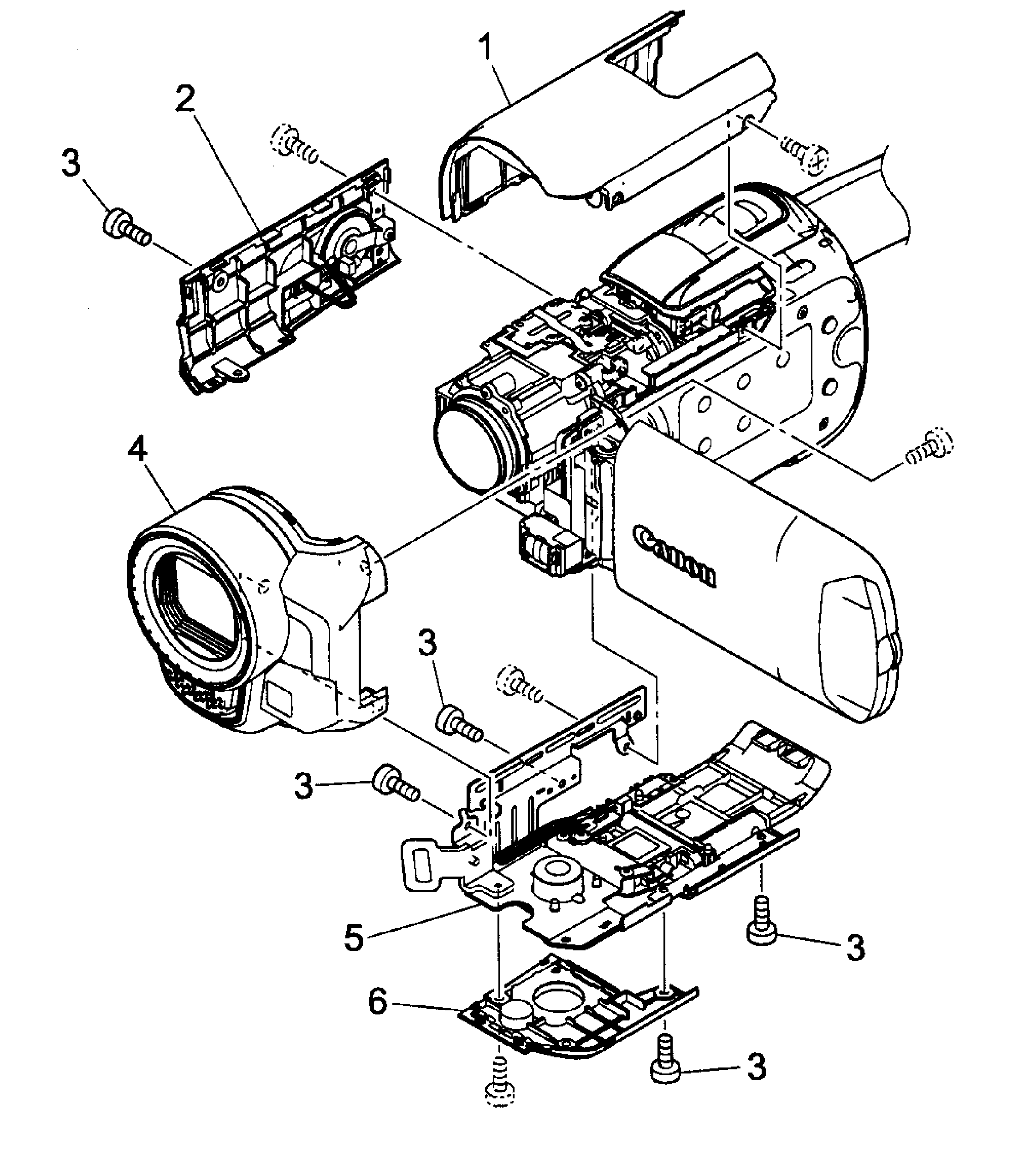 Canon HFR10 cabinet asy 1 diagram