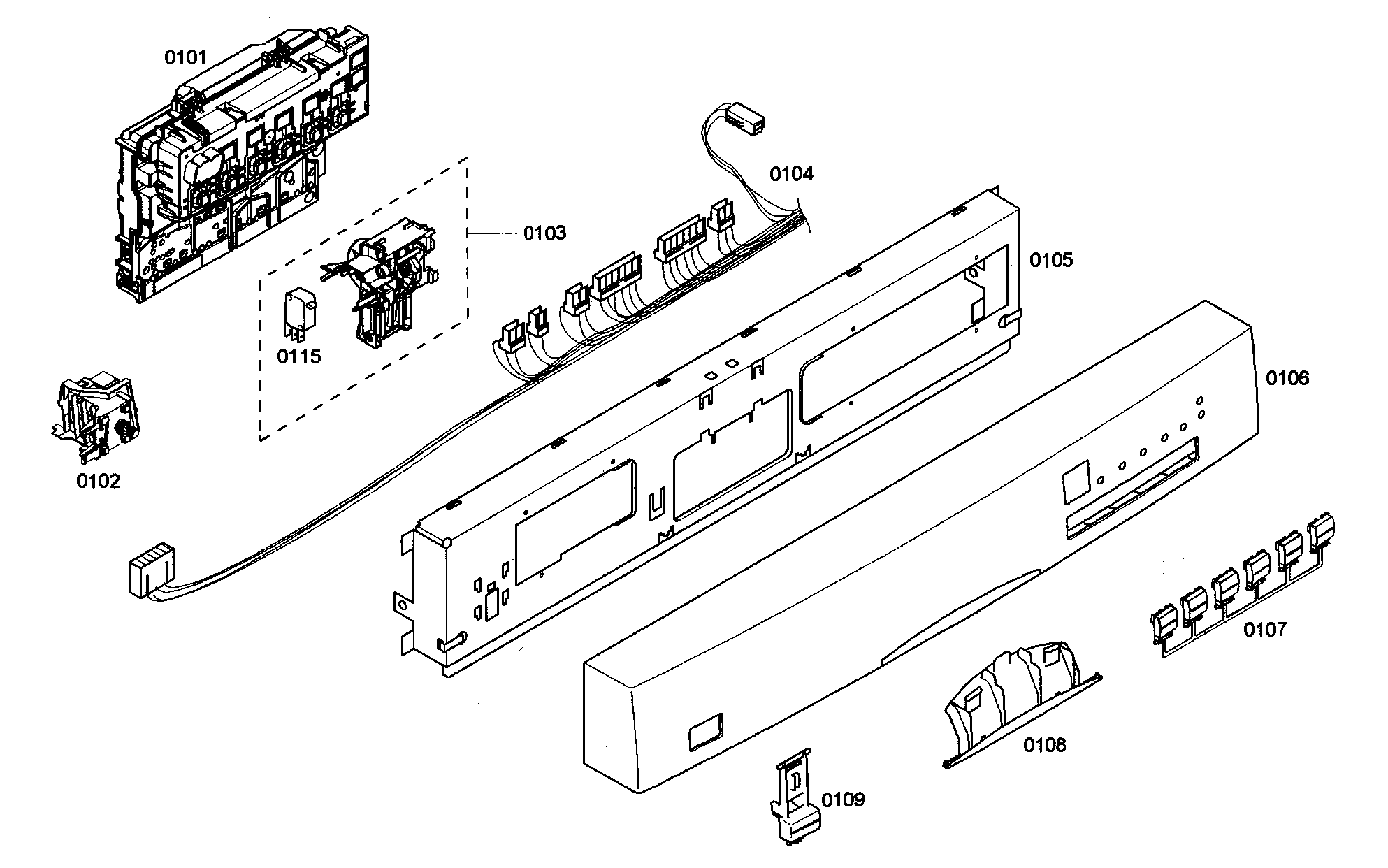 Bosch SHE46C05UC/47 control panel diagram