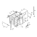 Bosch SHE46C05UC/47 cabinet assy diagram