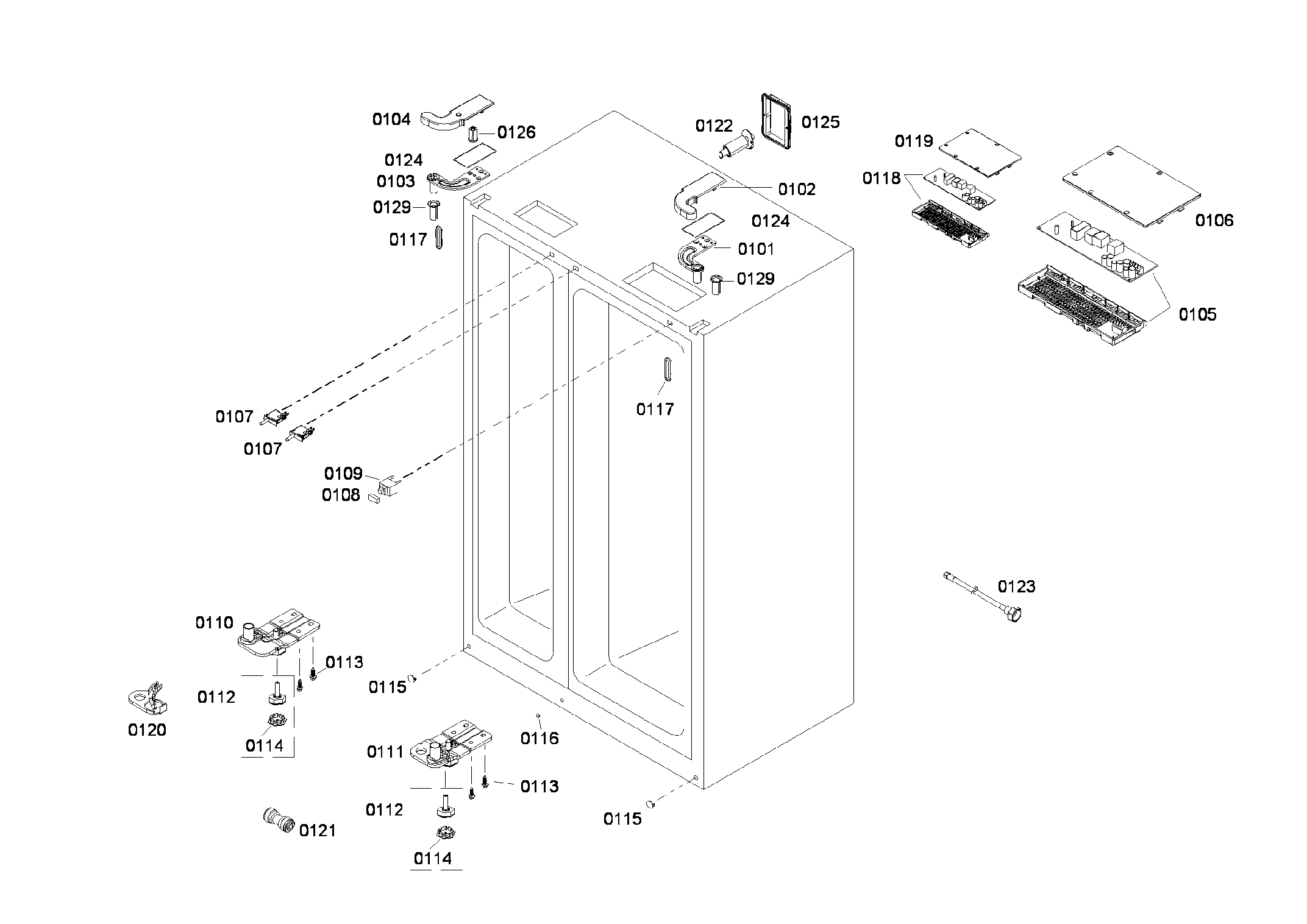 Bosch B22CS80SNS/02 cabinet assy diagram