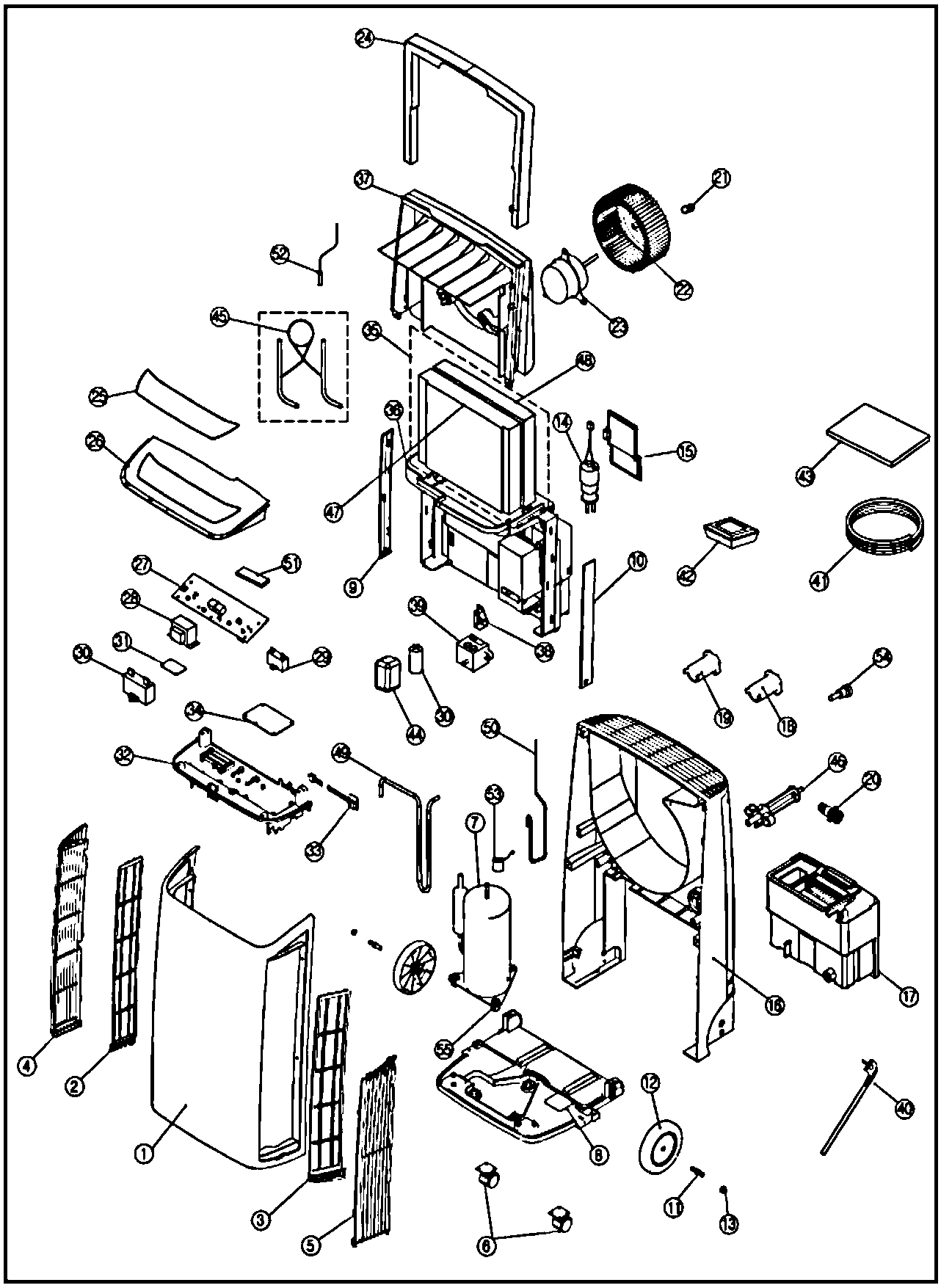 Kenmore Elite 25199701801 cabinet parts diagram