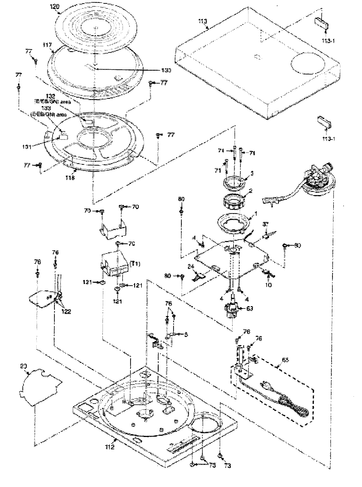 Technics SL-1200MK5PP top assy diagram