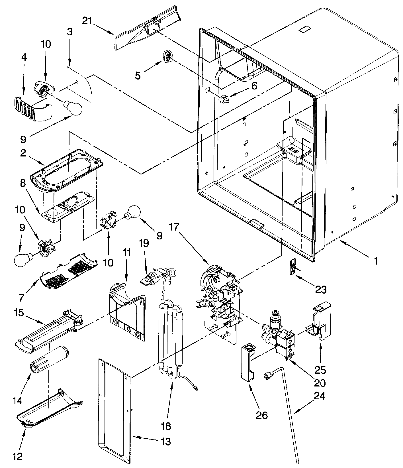 Dacor EF36IWFSS refrigerator diagram