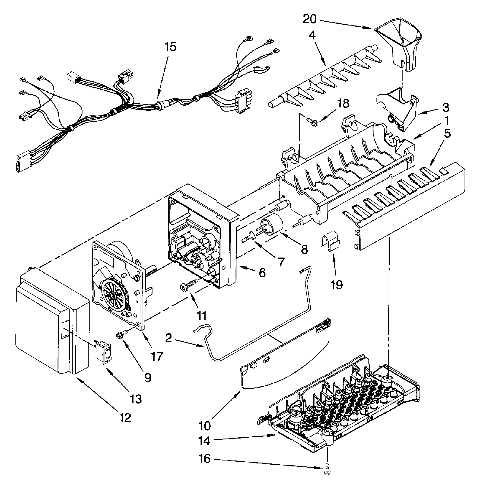 Dacor EF36IWFSS ice maker 2 diagram