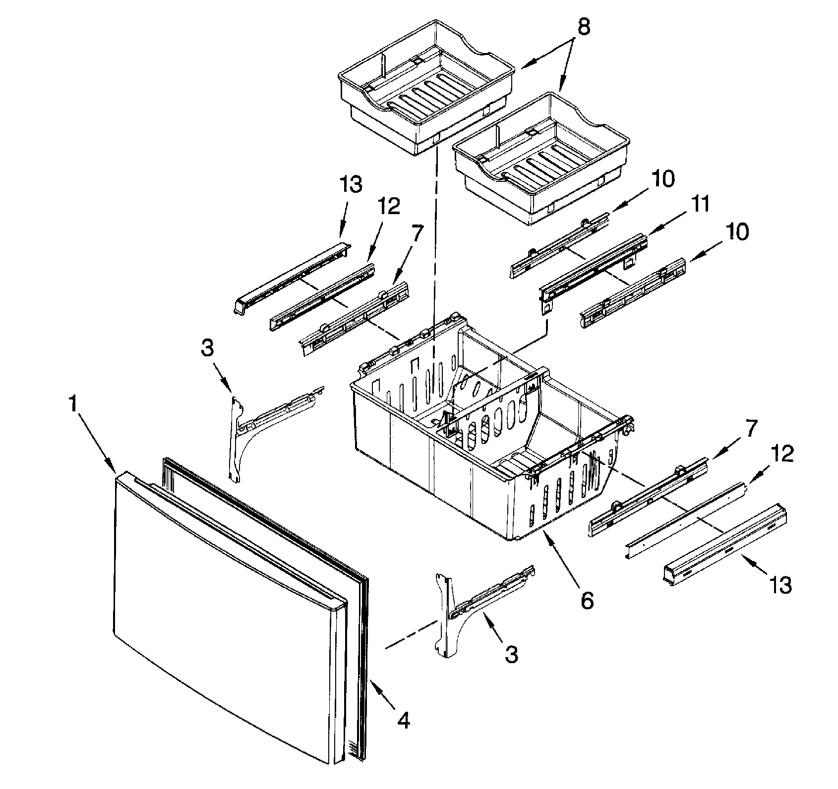 Dacor EF36IWFSS fre door diagram