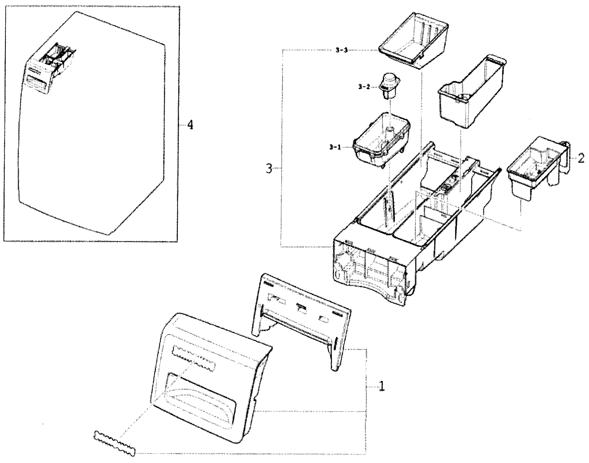 Samsung WF350ANW/XAA-00 drawer 1 diagram