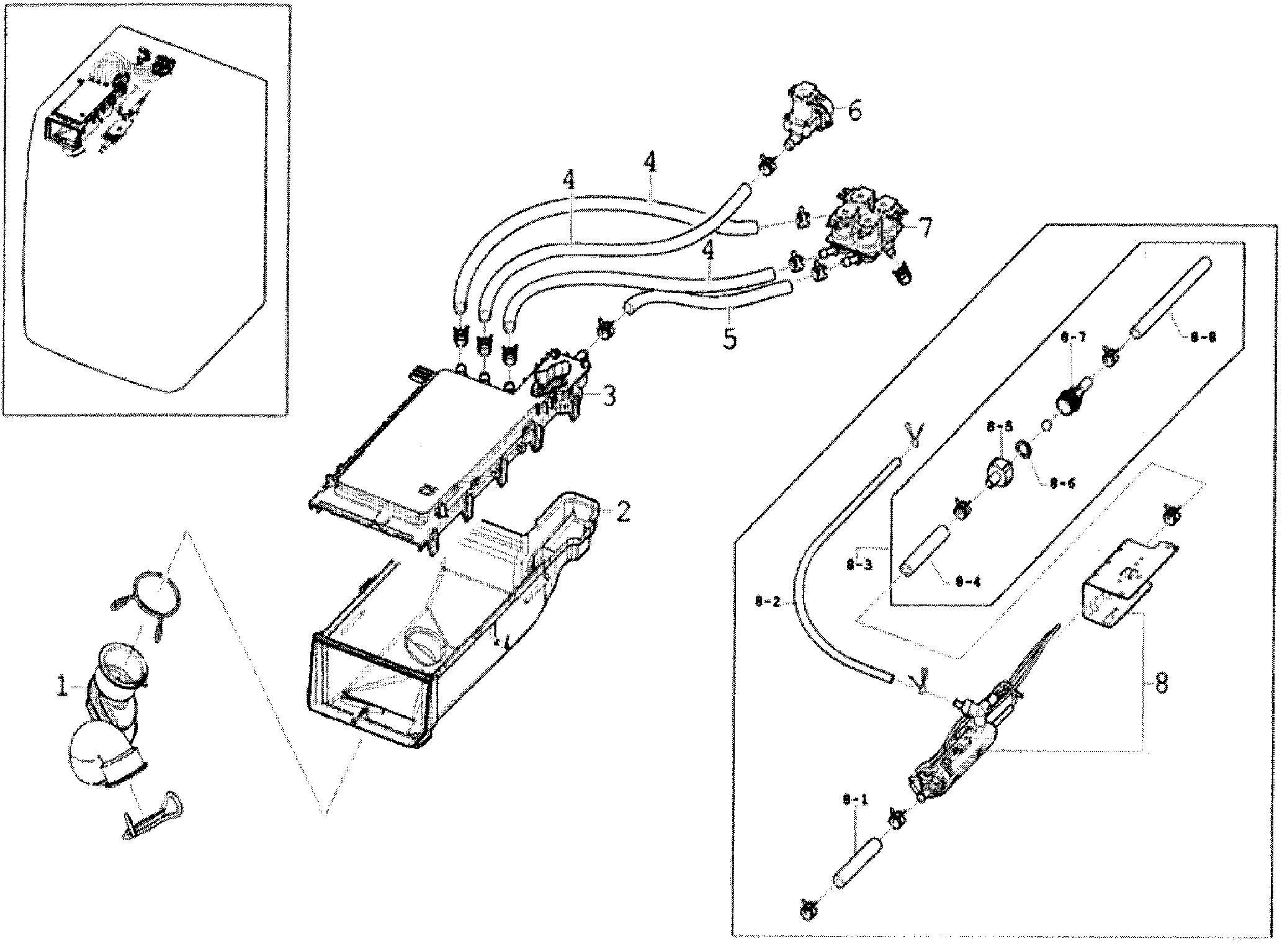 Samsung WF350ANW/XAA-00 drawer 2 diagram