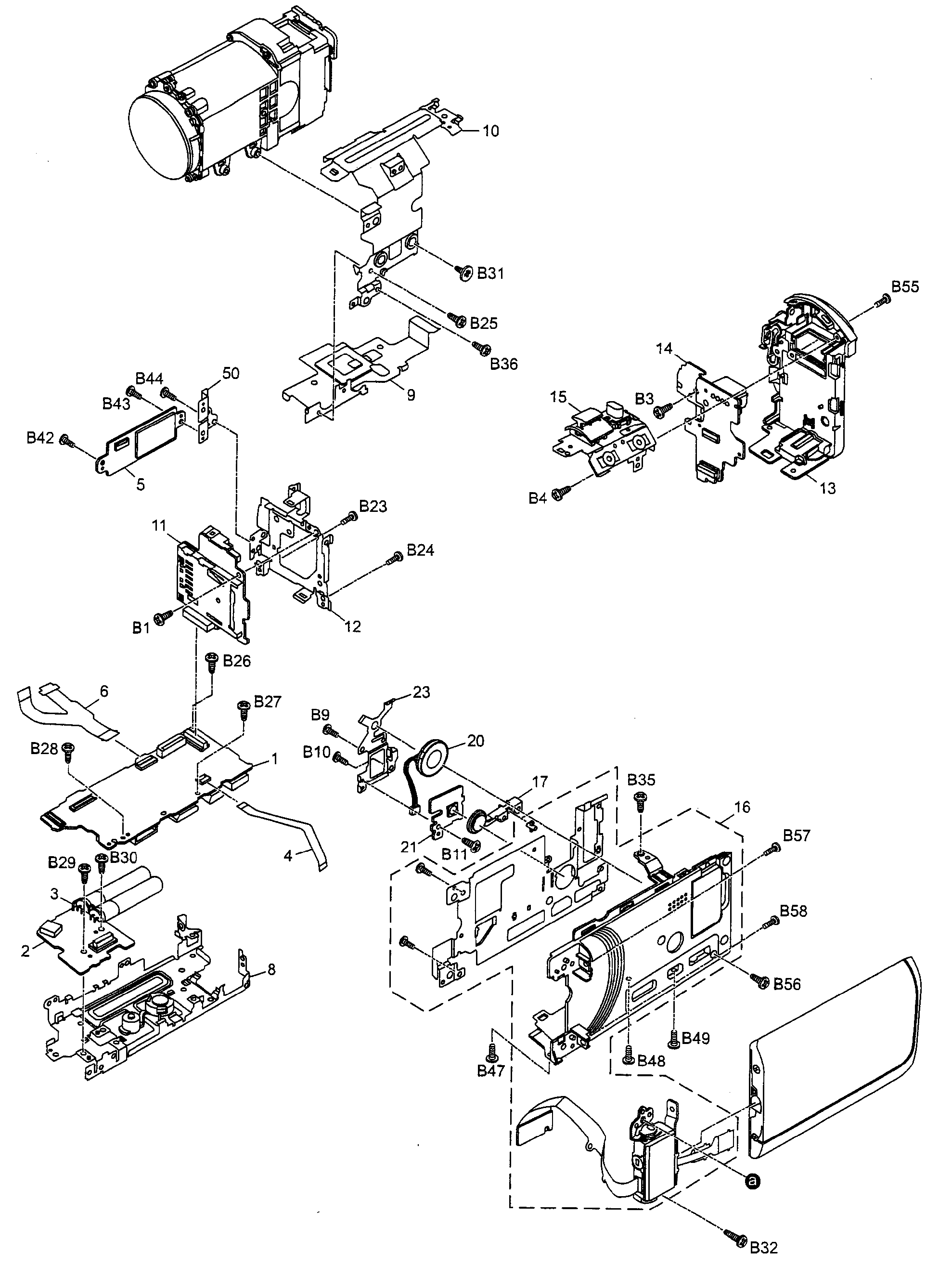 Panasonic HDC-SD60PK right cabinet diagram
