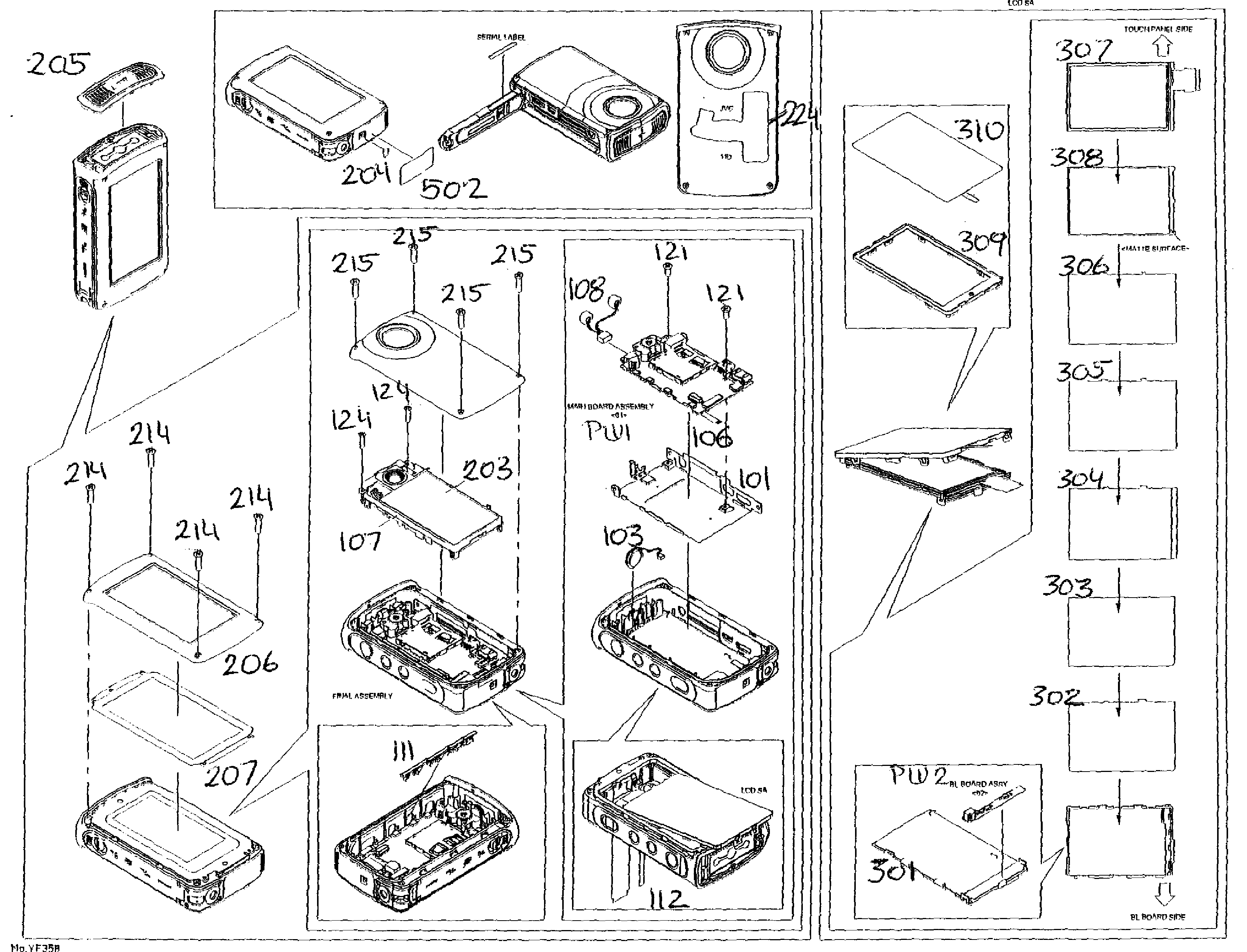 JVC GC-WP10AUS cabinet parts diagram