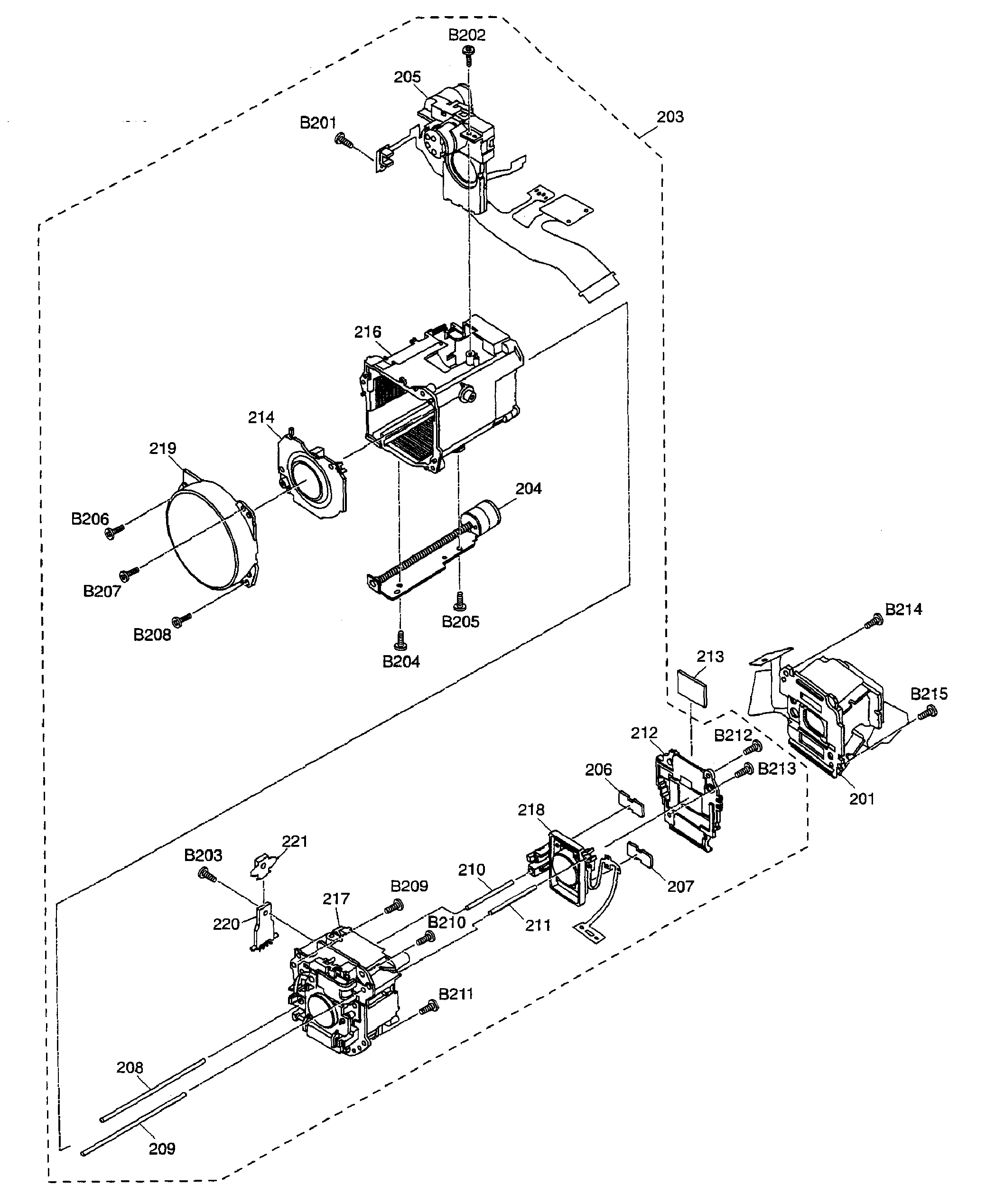 Panasonic HDC-SDT750PP lens assy diagram