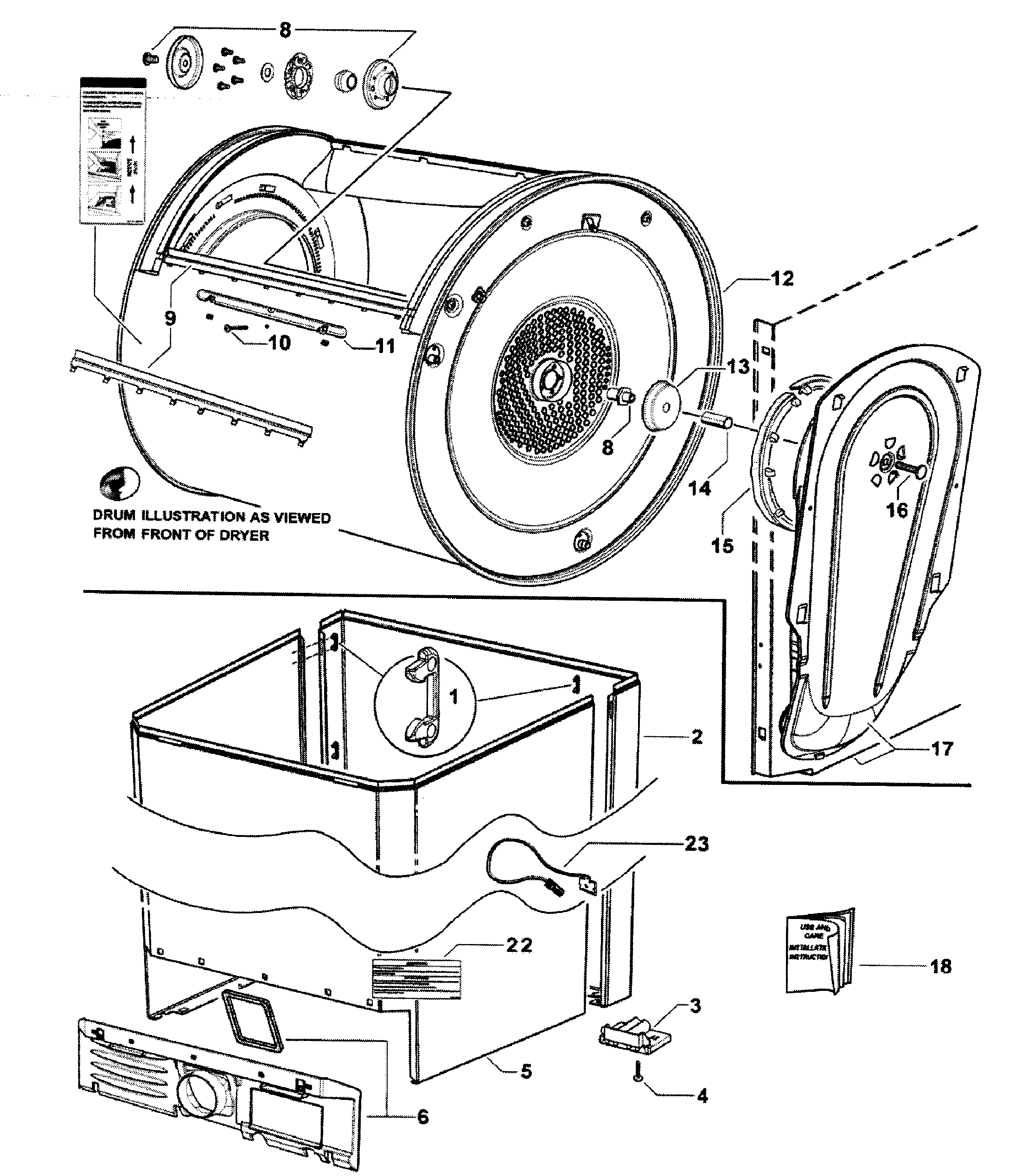 Fisher & Paykel DE62T27DW2-96165-A cabinet diagram