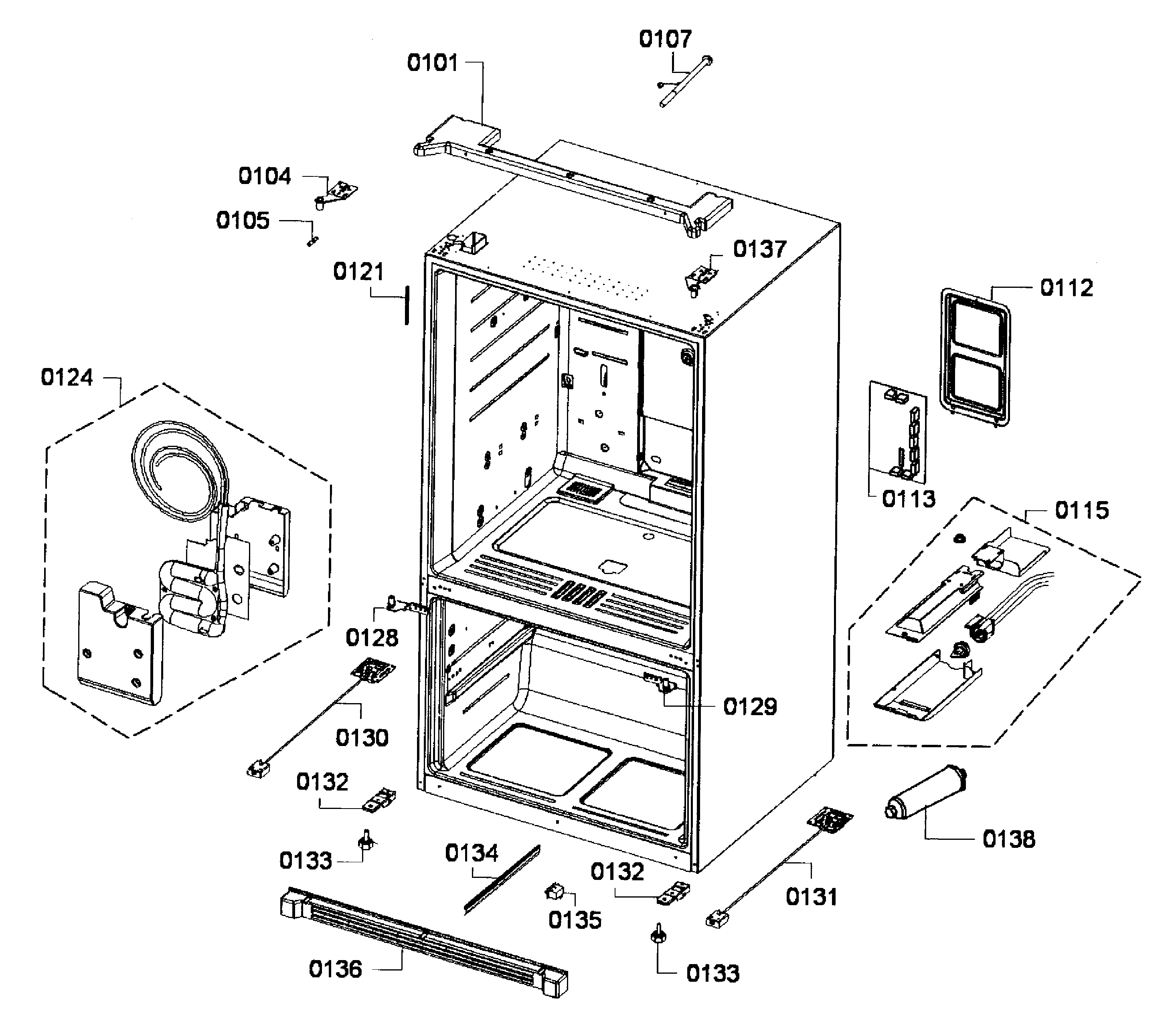 Bosch B26FT70SNS/01 cabinet diagram