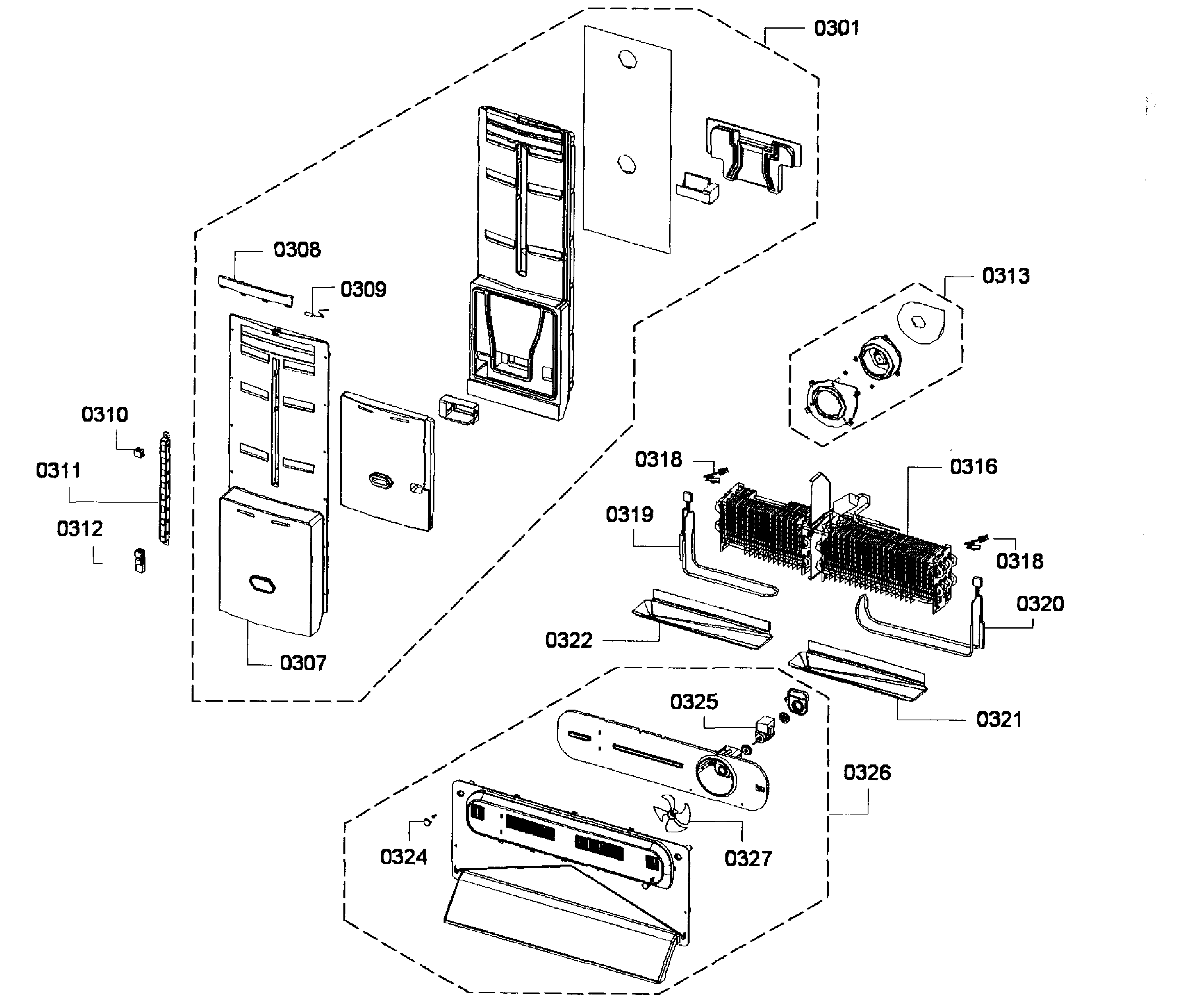 Bosch B26FT70SNS/01 evap assy diagram