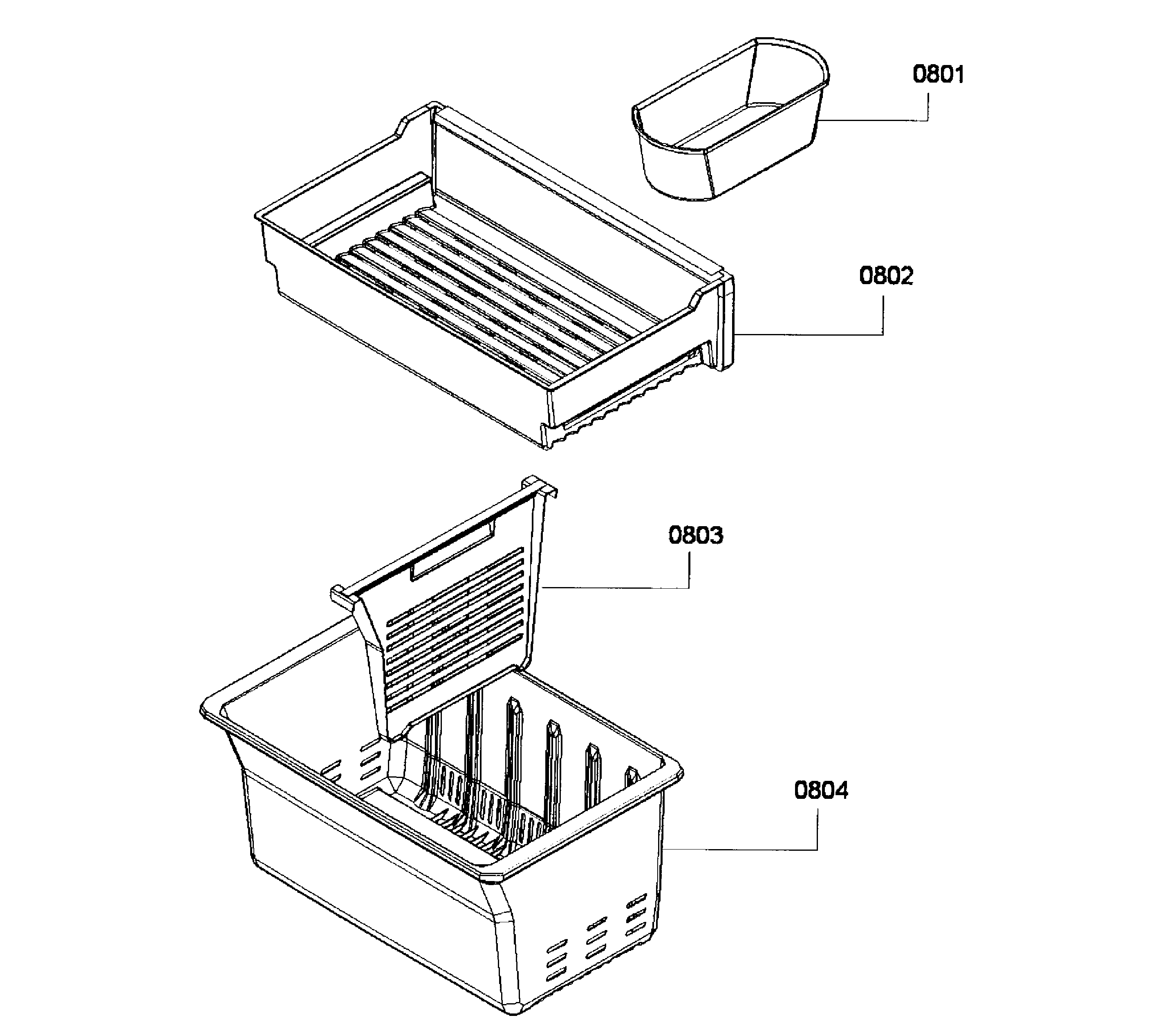 Bosch B26FT70SNS/01 fre baskets diagram