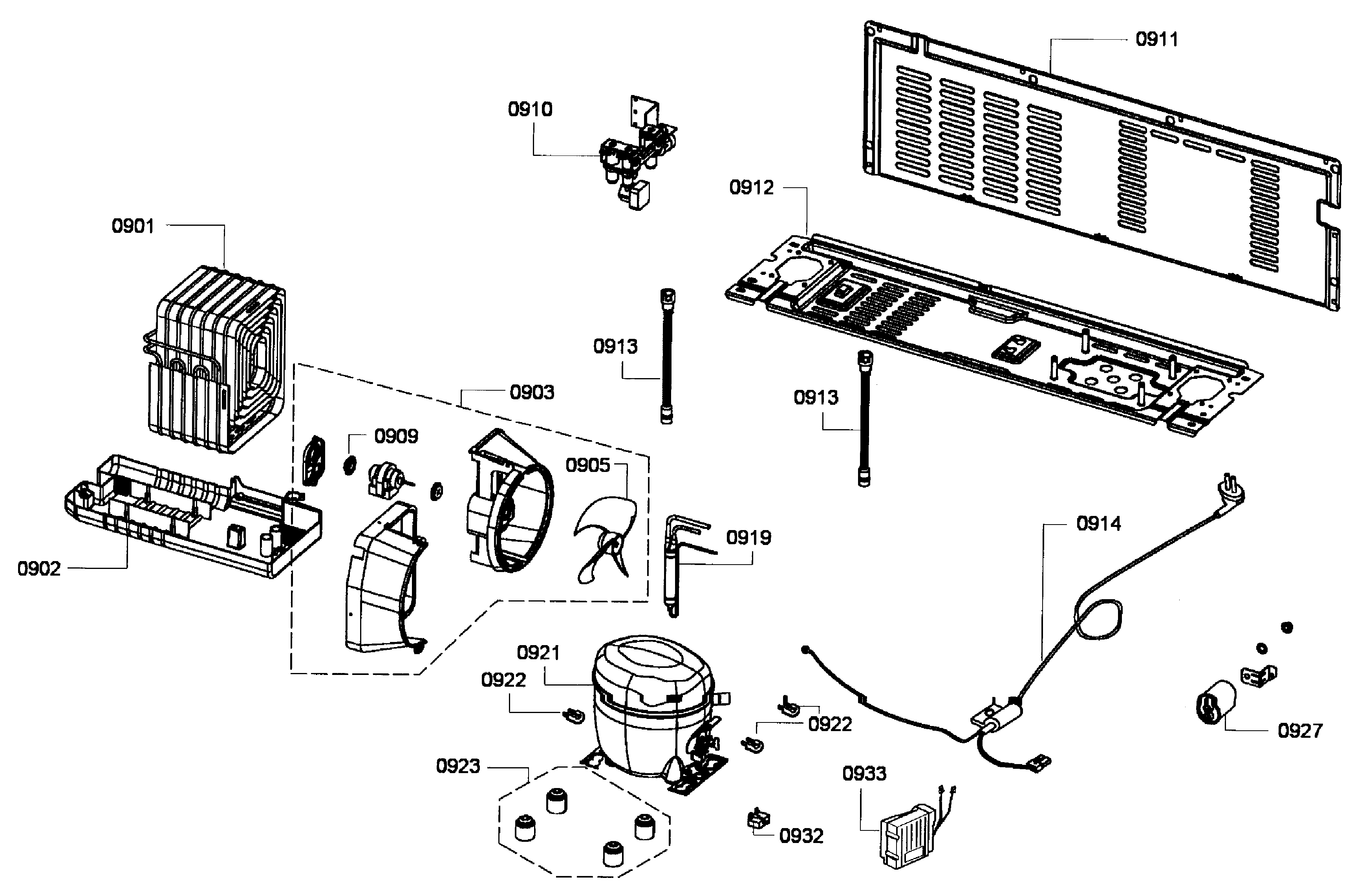 Bosch B26FT70SNS/01 compressor diagram