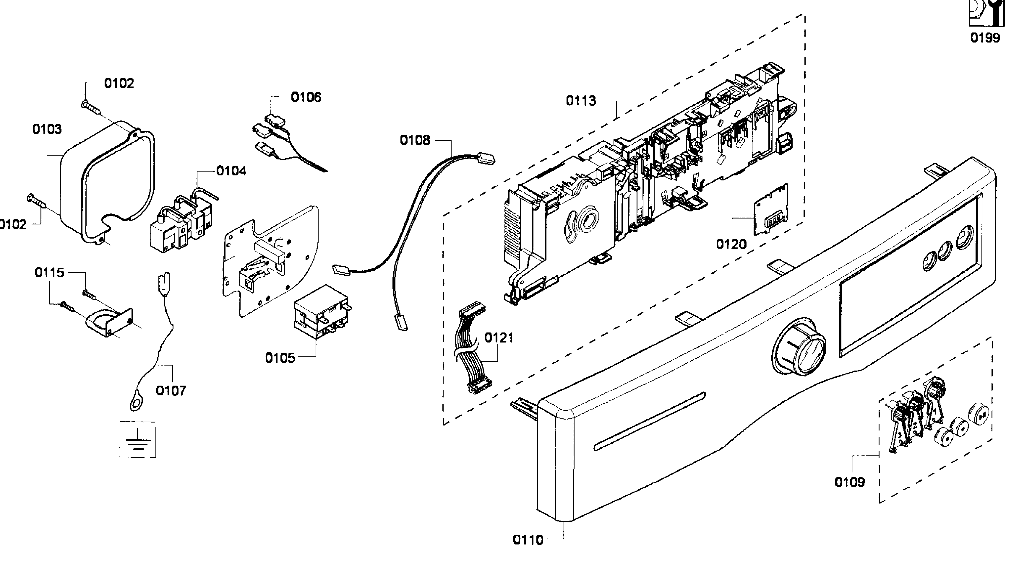 Bosch WTVC533CUS/09 fr panel diagram