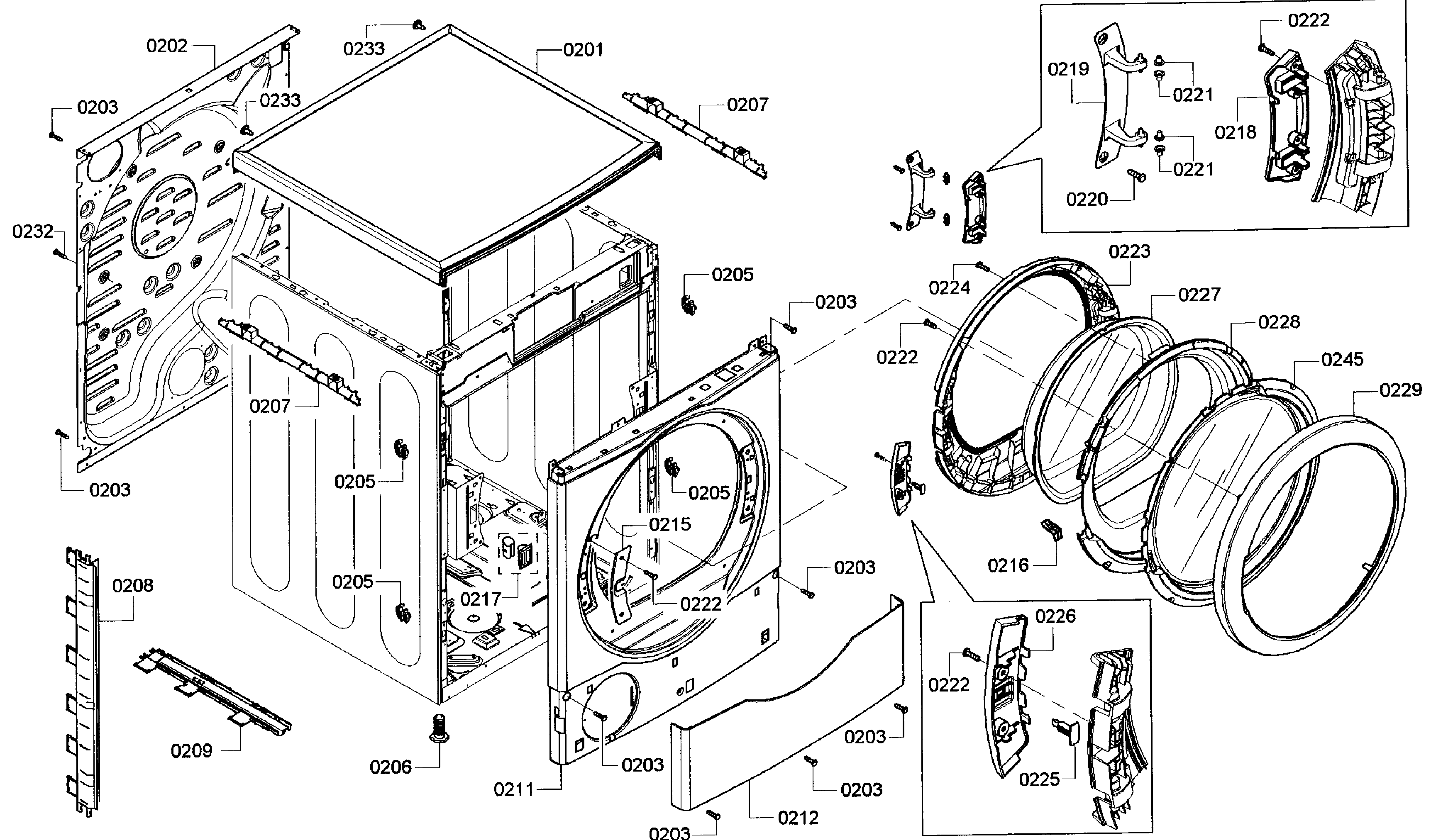 Bosch WTVC533CUS/11 cabinet diagram