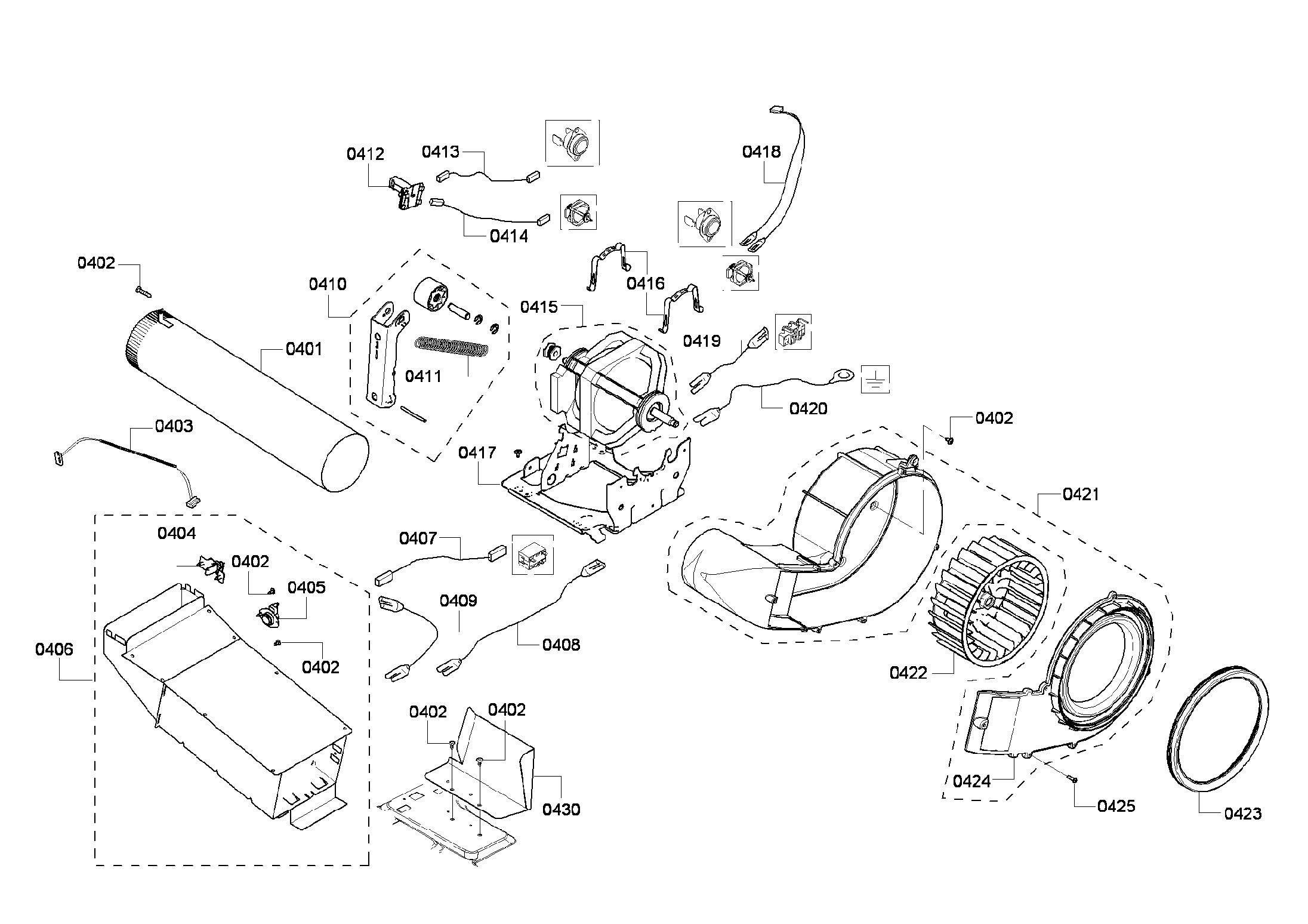 Bosch WTVC833PUS/09 heater assy diagram