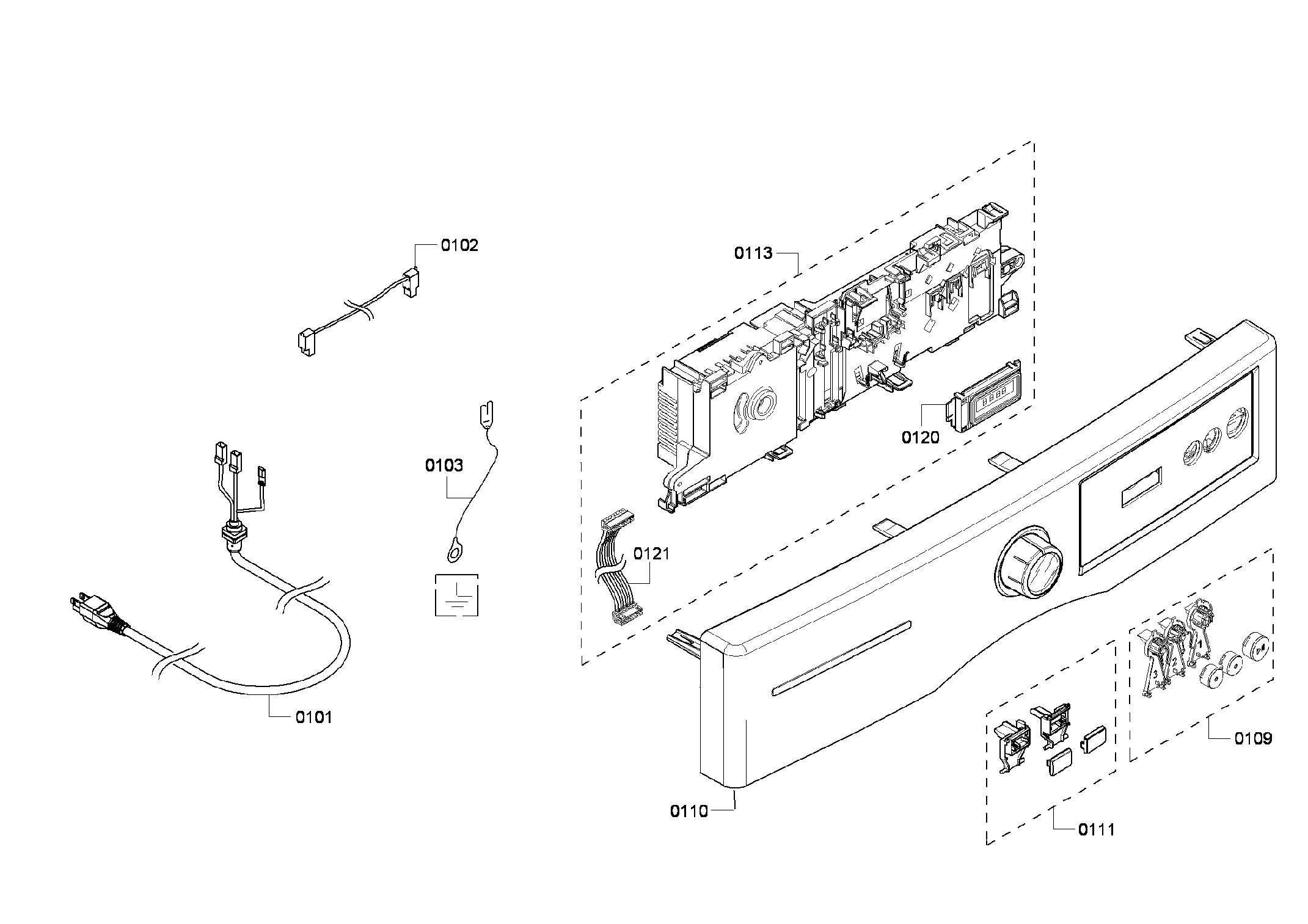 Bosch WTVC853PUC/09 control panel diagram
