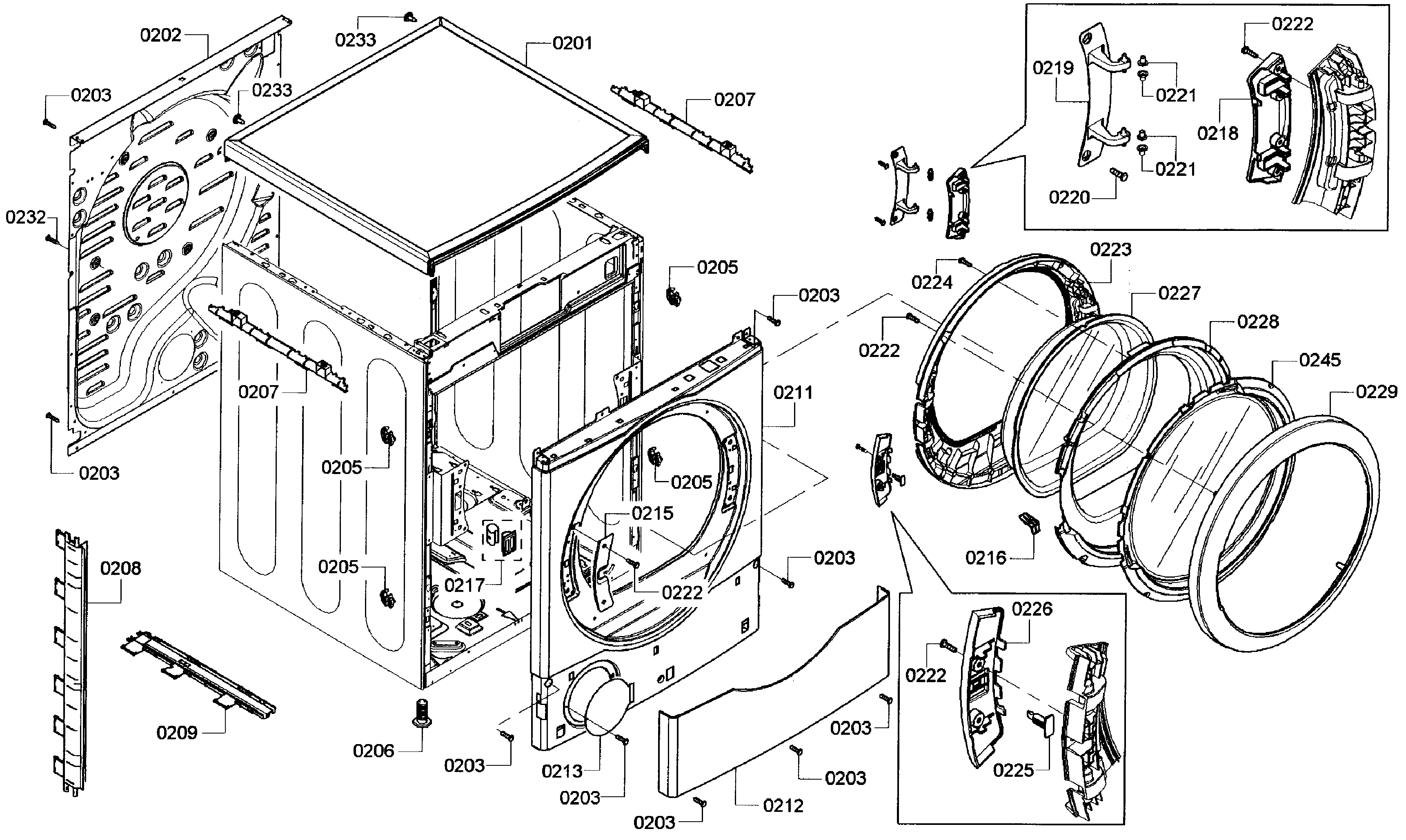 Bosch WTVC553CUC/10 cabinet diagram
