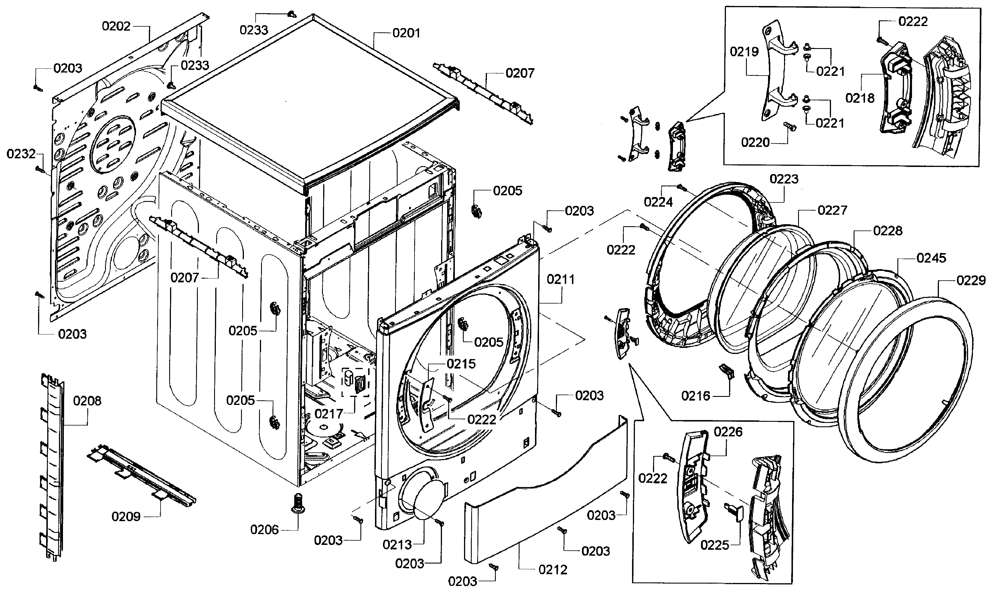 Bosch WTVC853PUC/10 cabinet diagram