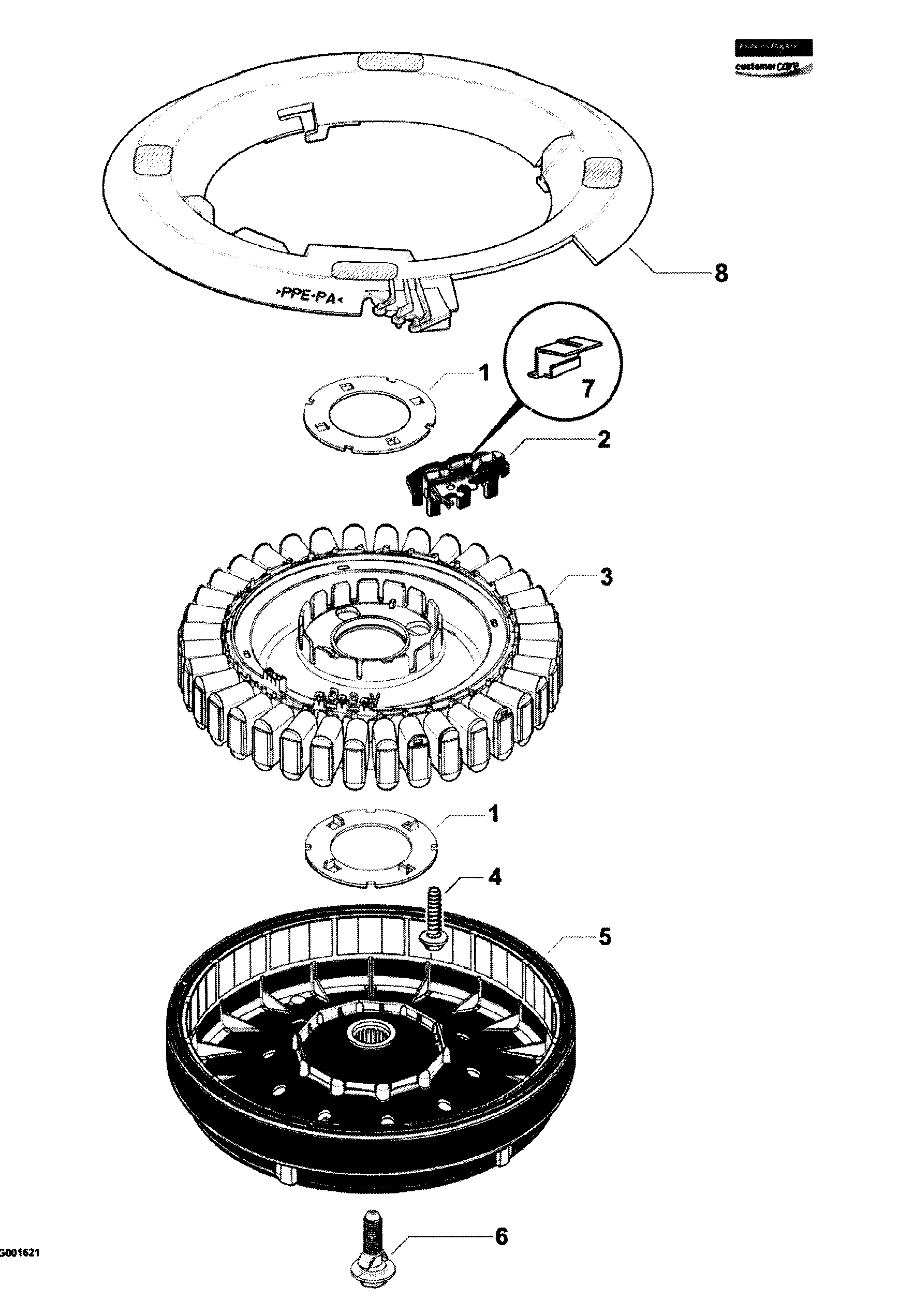 Fisher & Paykel WA42T26GW1-96172A motor diagram