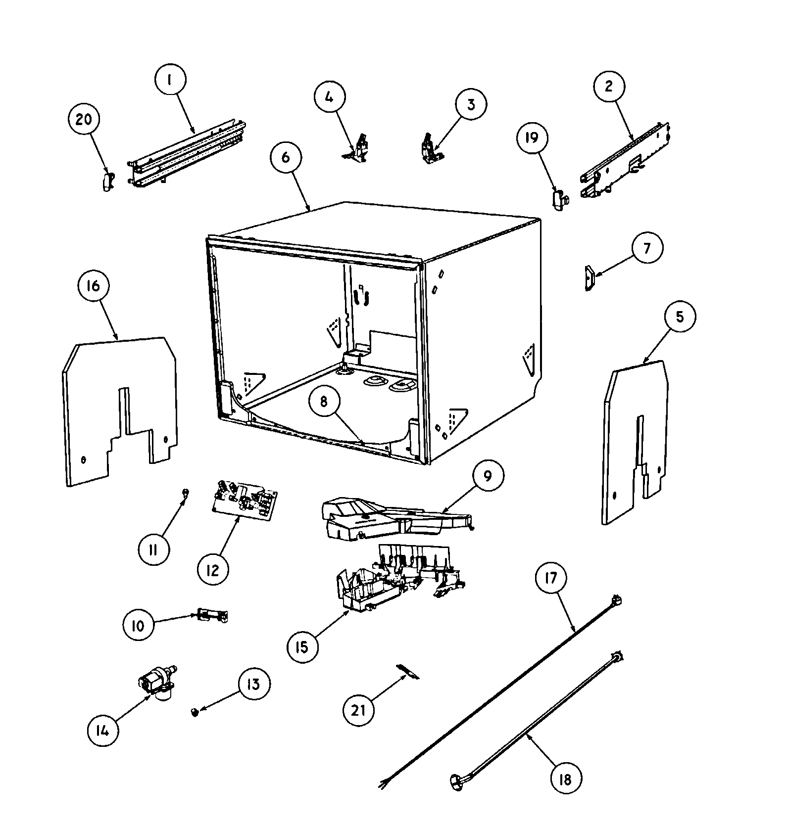 Fisher & Paykel DD24SHTI6V2-88601-A cabinet diagram