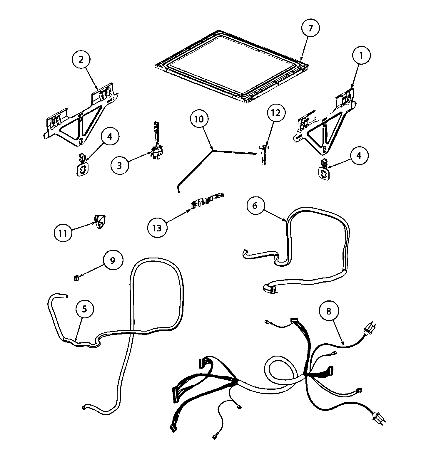 Fisher & Paykel DD24SHTI6V2-88601-A lid assembly diagram