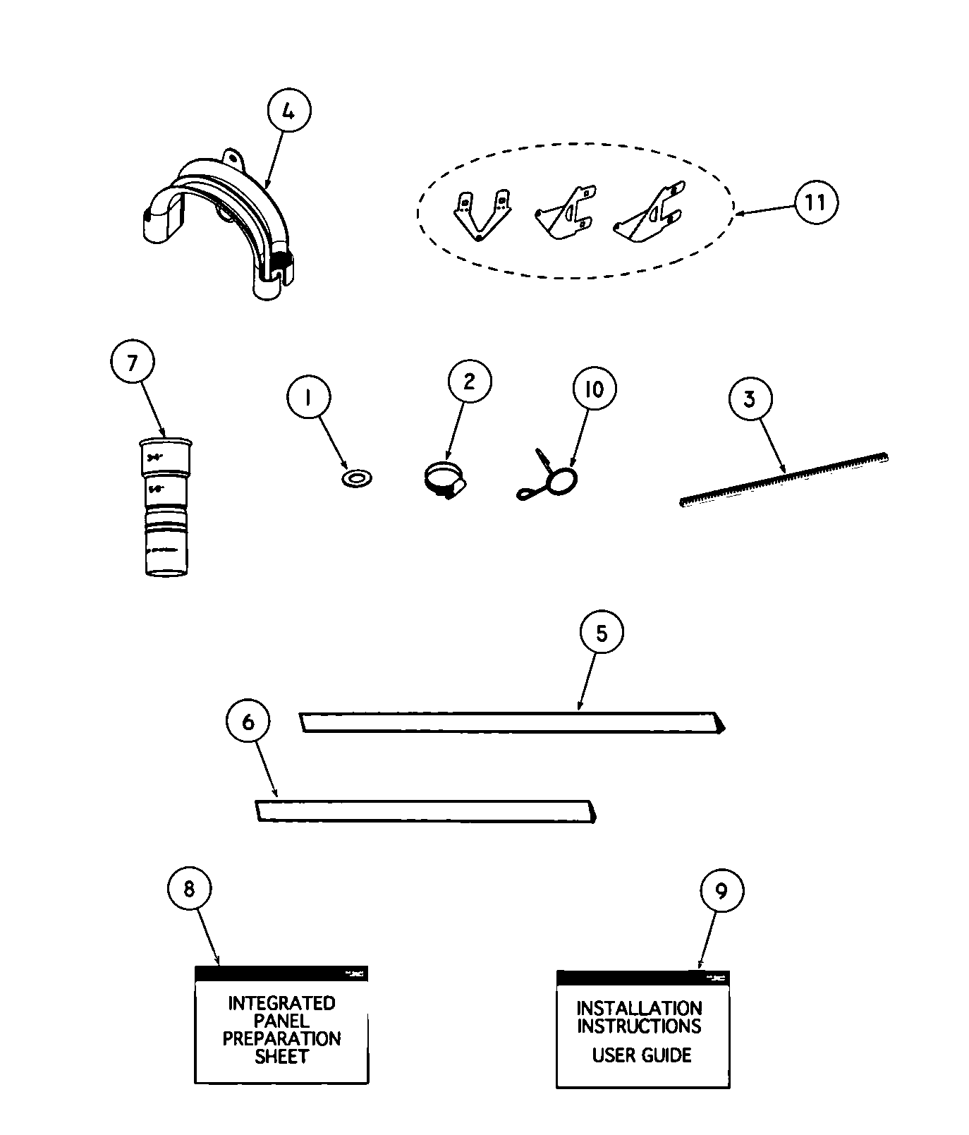 Fisher & Paykel DD24SHTI6V2-88601-A installation parts diagram
