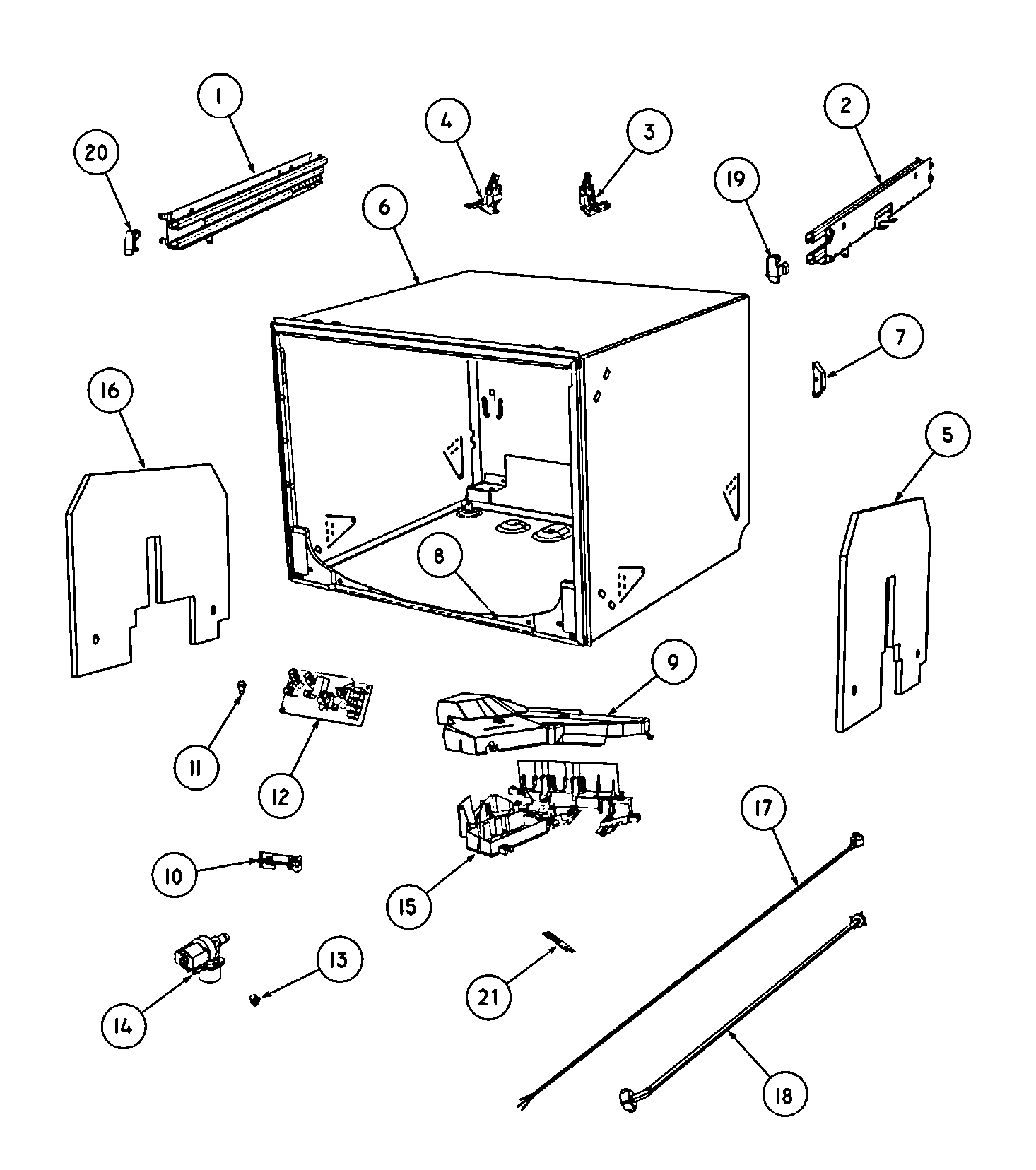 Fisher & Paykel DD24STI6V2-88558-A cabinet diagram