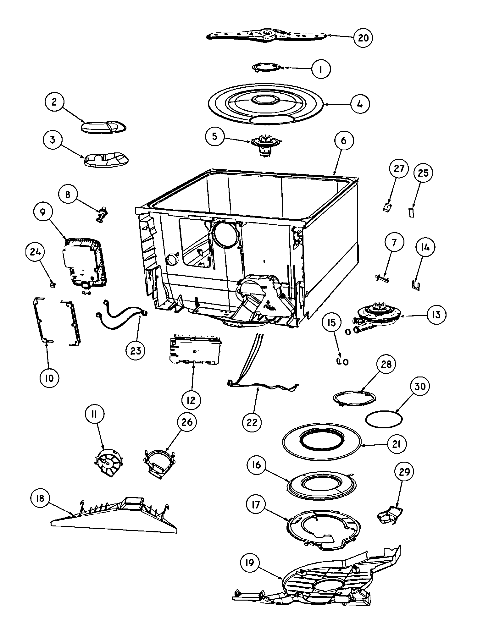 Fisher & Paykel DD24STI6V2-88558-A tub assembly diagram