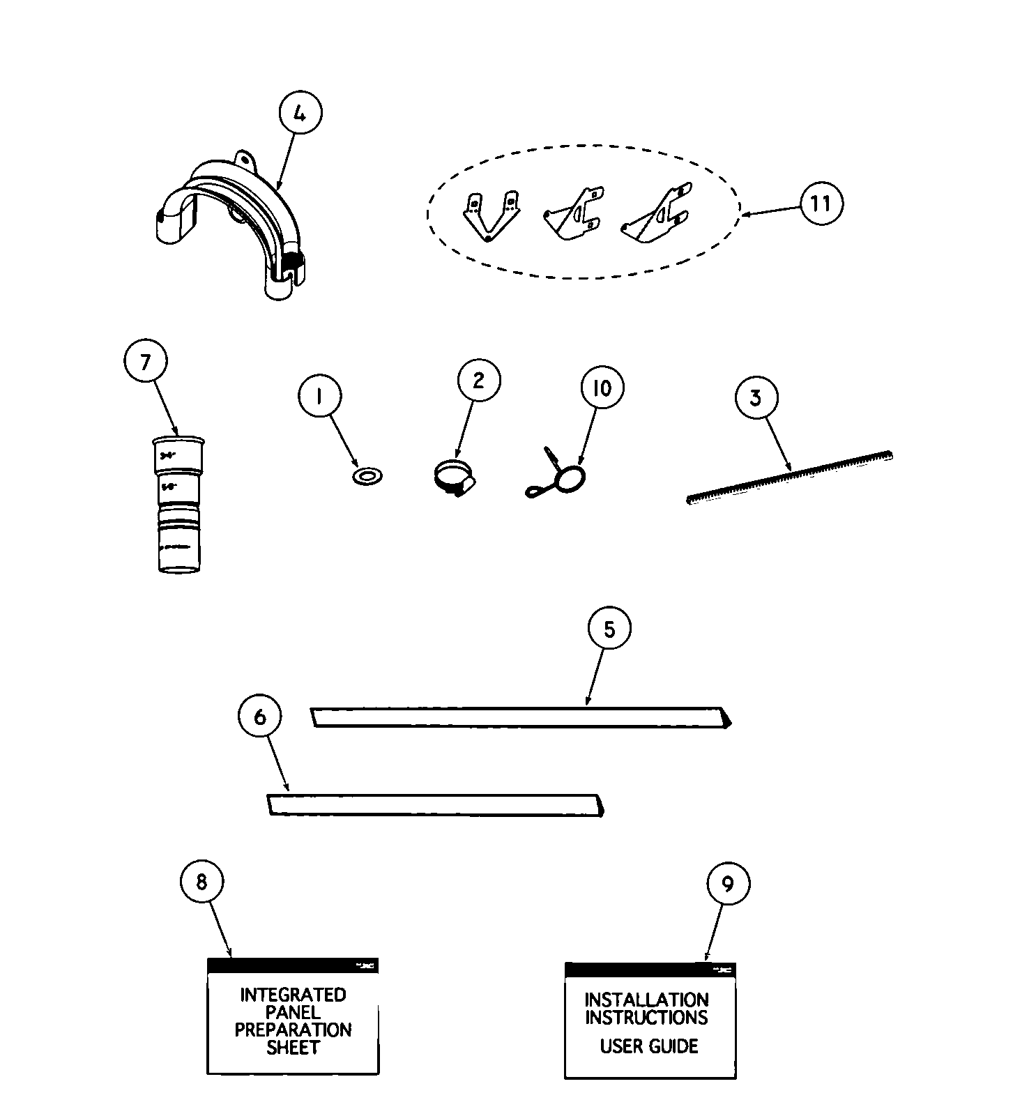 Fisher & Paykel DD24STI6V2-88558-A installation parts diagram
