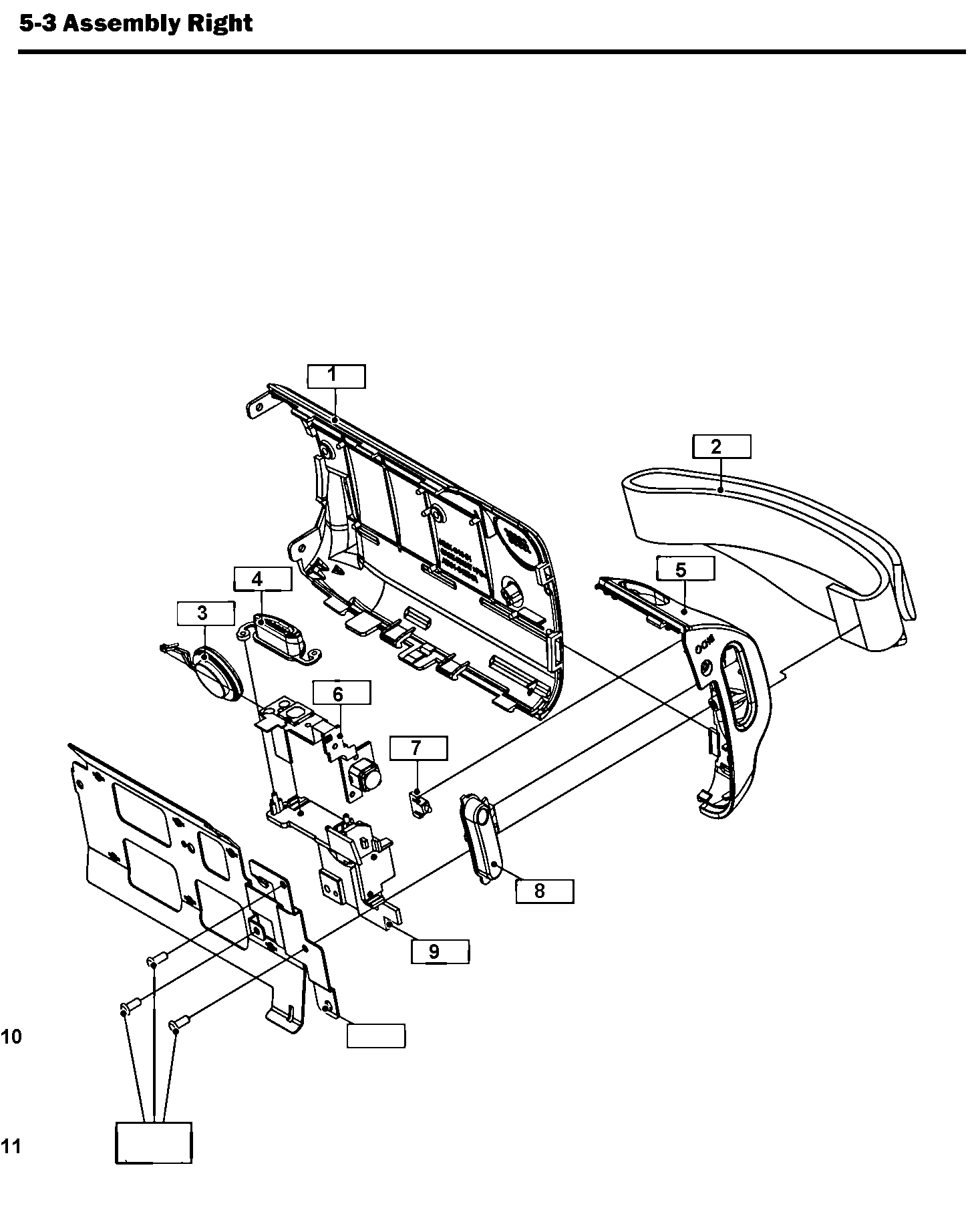 Samsung HMX-S16BN/XAA right assy diagram