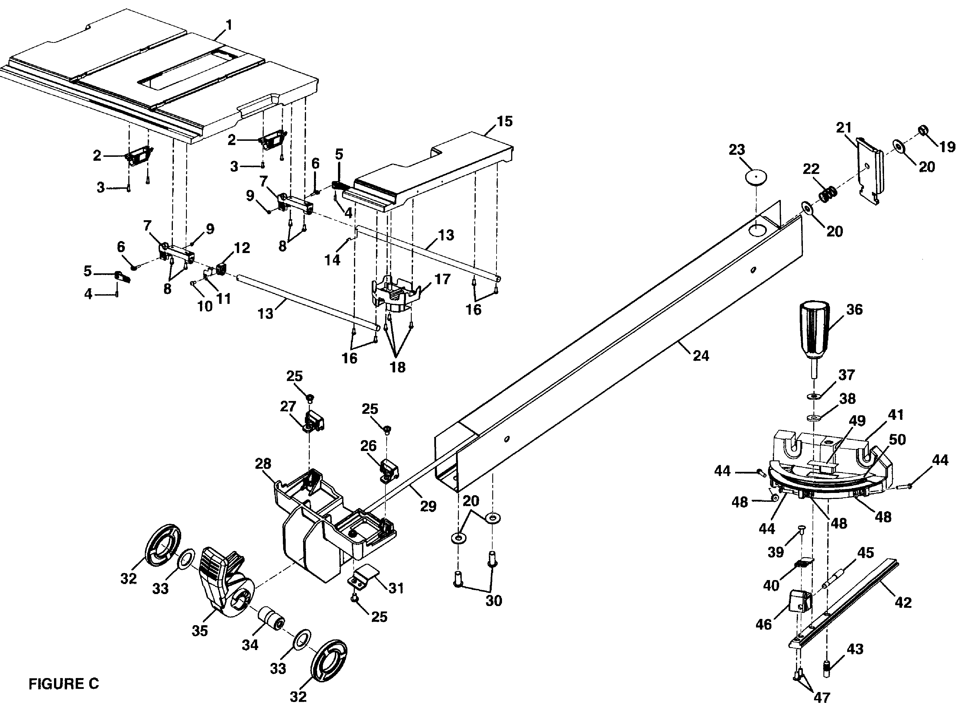 Craftsman 315284620 fence assy diagram