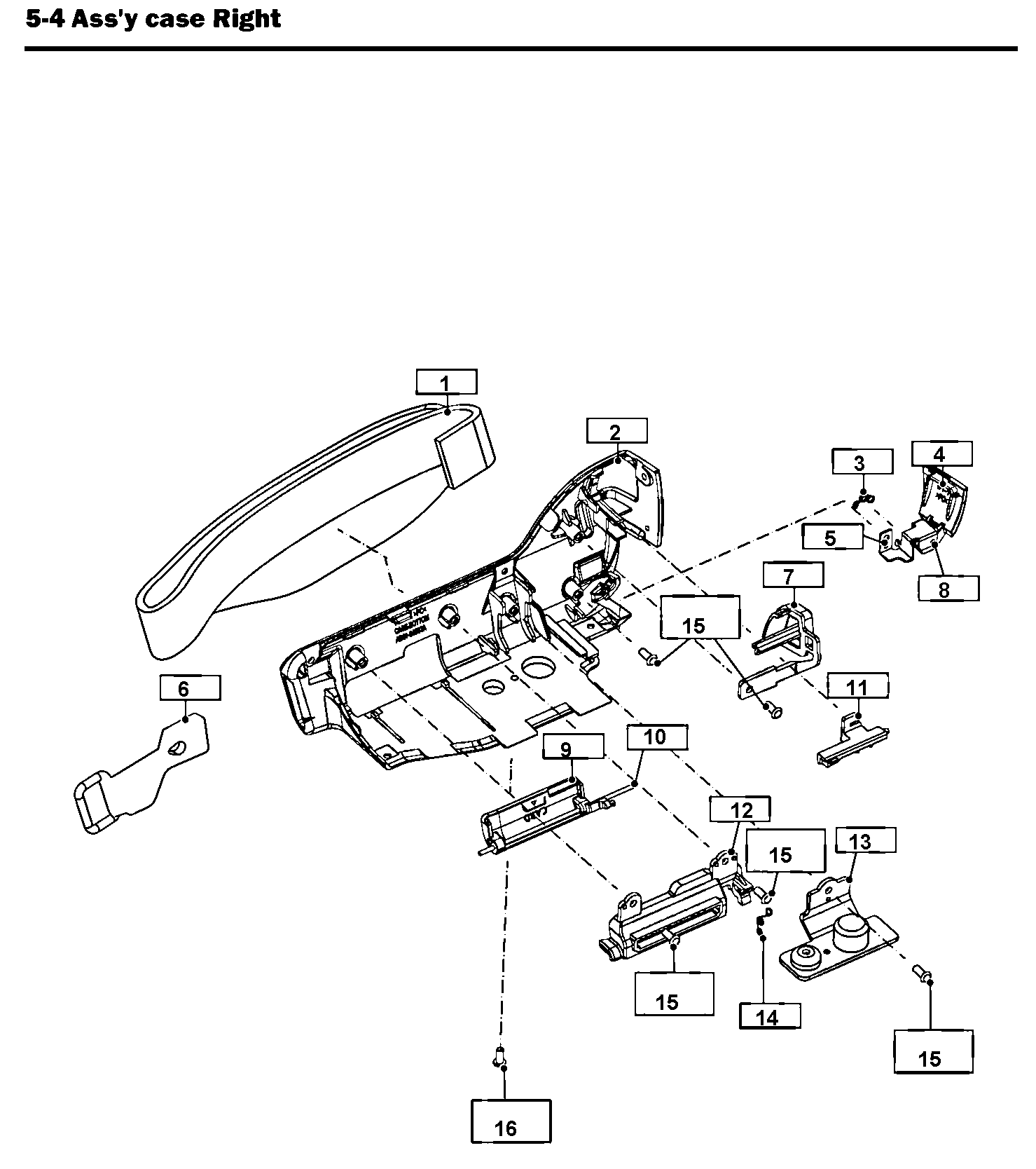 Samsung HMX-H204BN/XAA right asy diagram