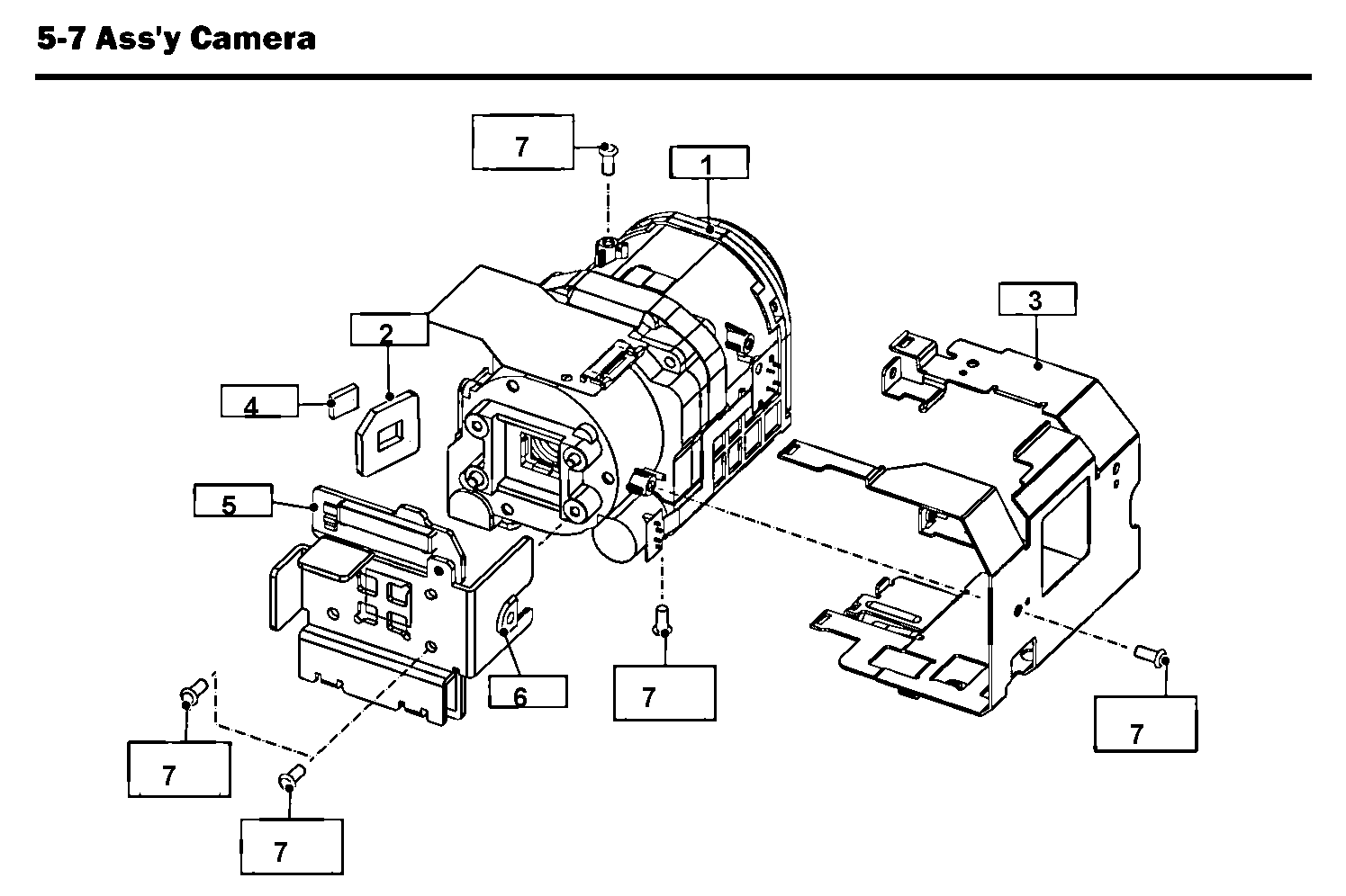 Samsung HMX-H204BN/XAA lens asy diagram