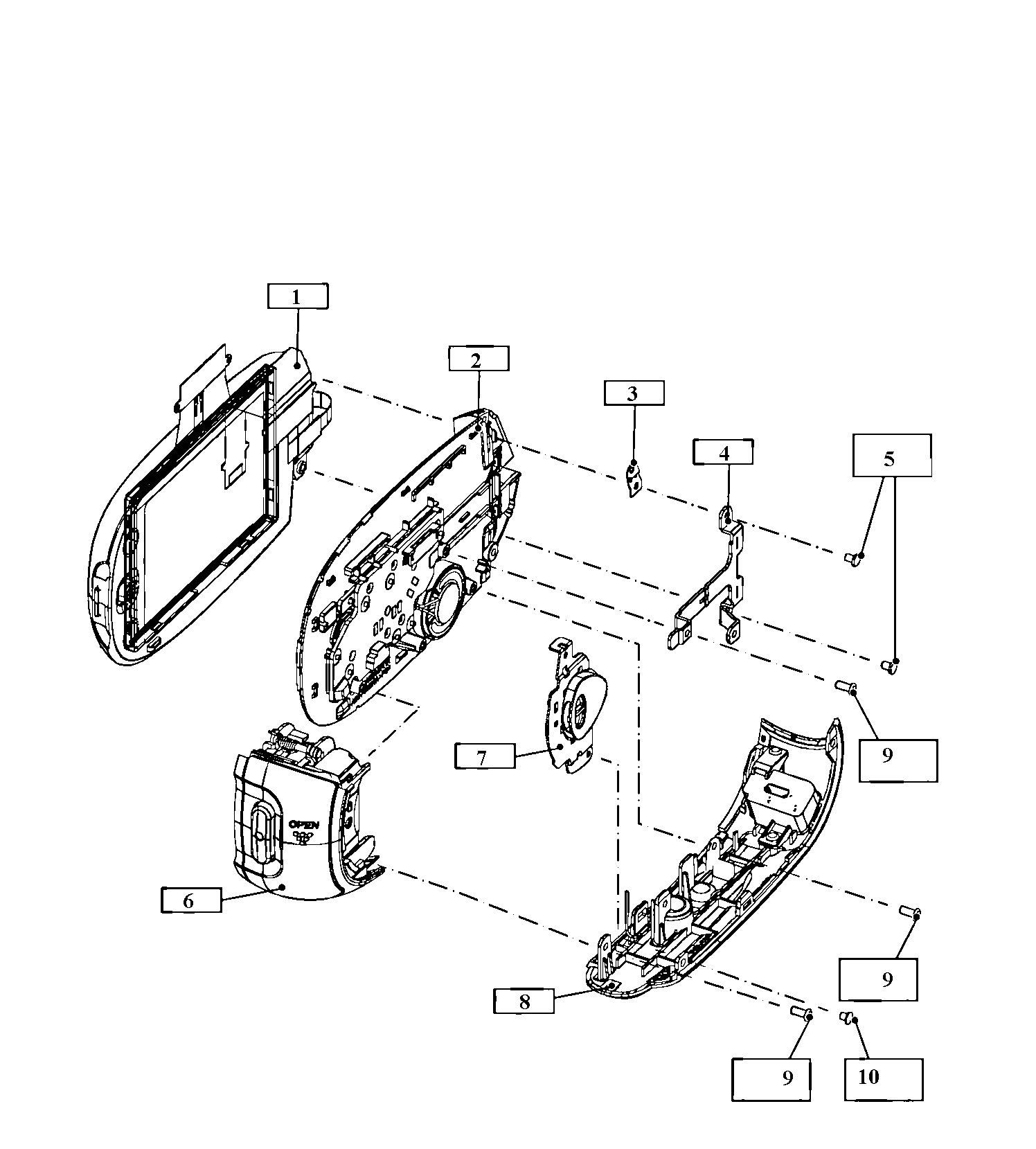 Samsung SMX-C24BN/XAA left asy diagram