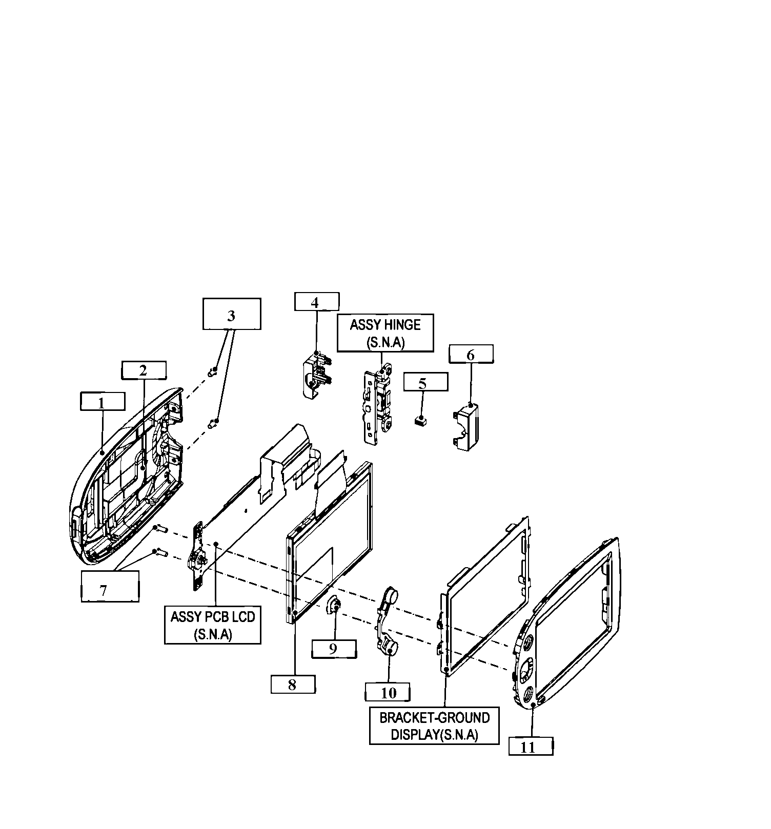Samsung SMX-C24BN/XAA lcd asy diagram