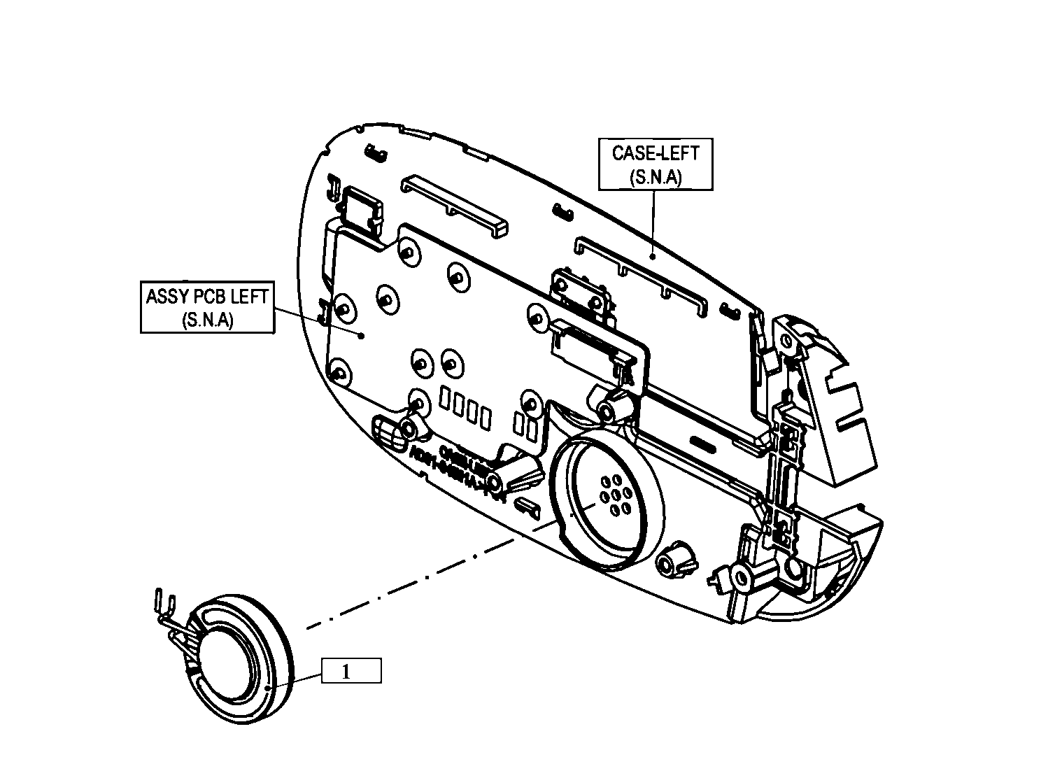 Samsung SMX-C24BN/XAA left case diagram