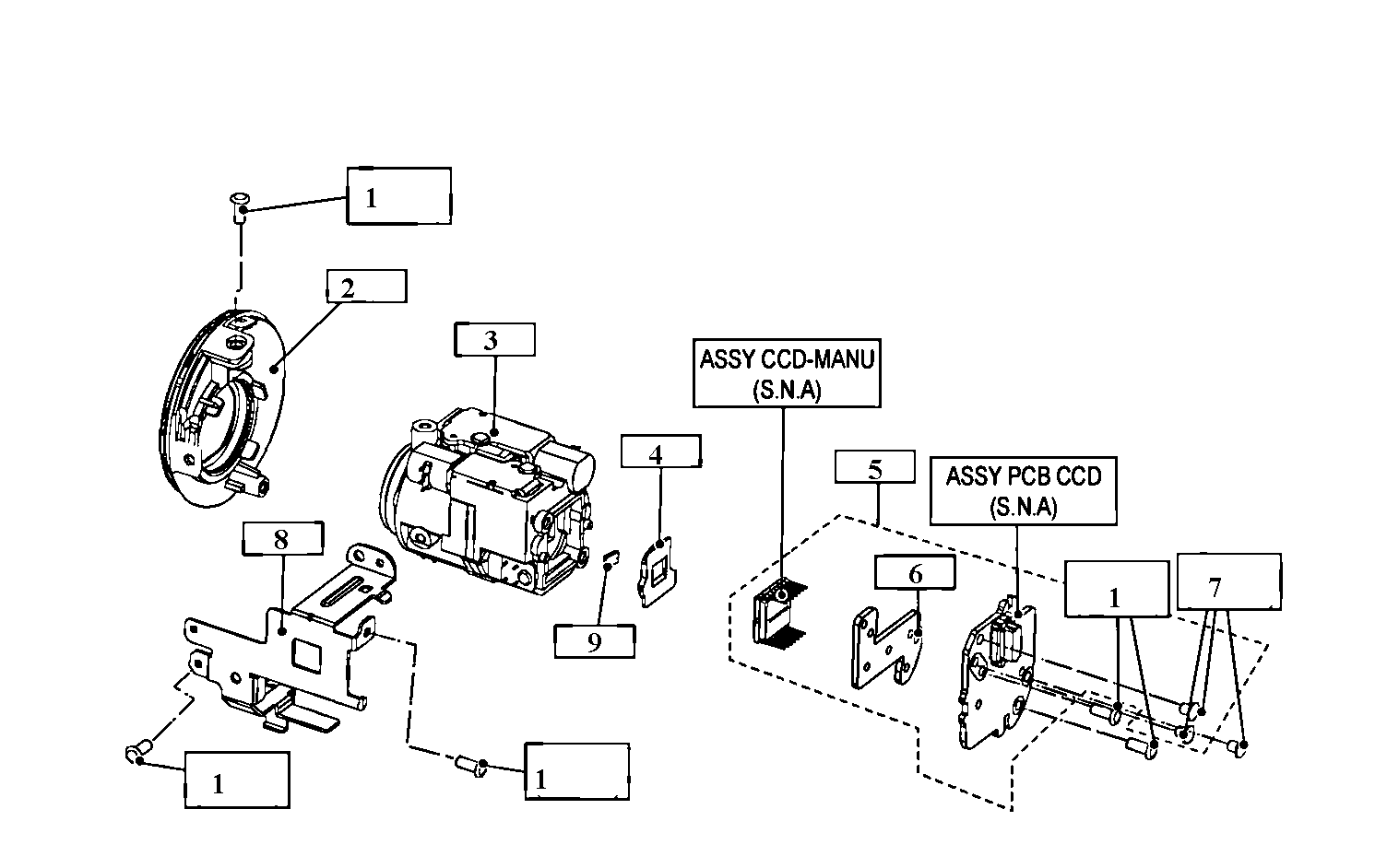 Samsung SMX-C24BN/XAA lens asy diagram