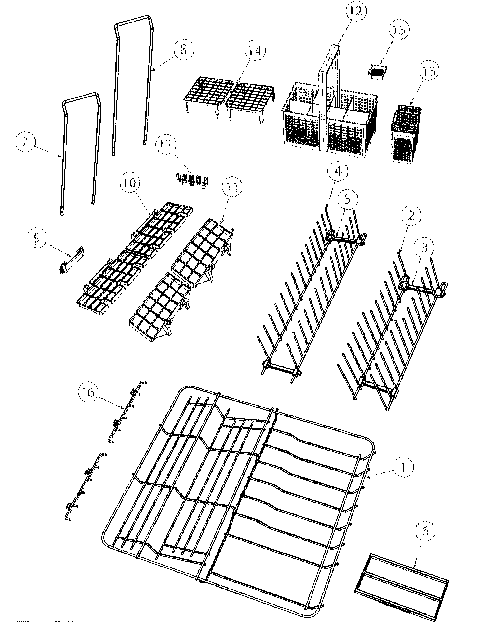 Fisher & Paykel DD24DHTI6V2-88608-A racks diagram