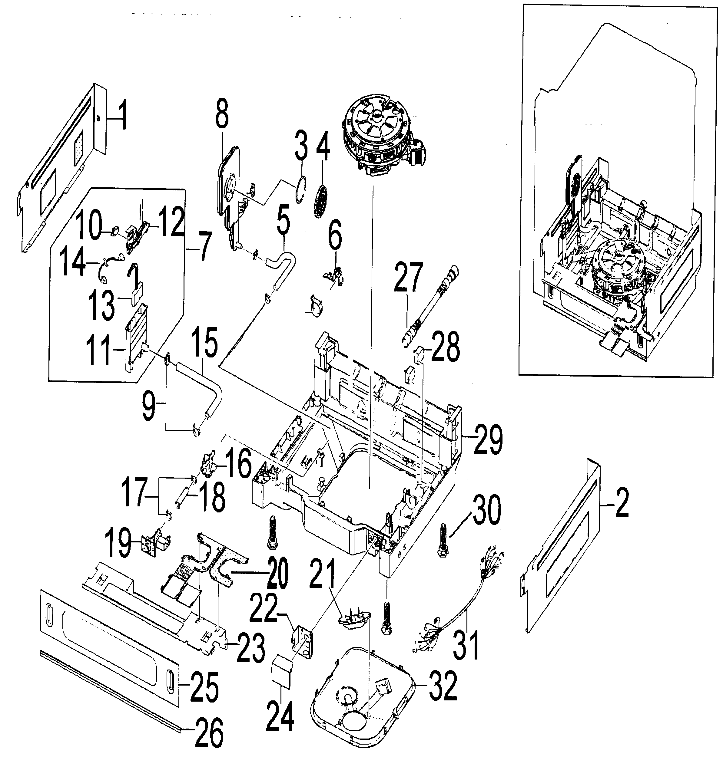 Samsung DMT300RFB/XAA base assy diagram